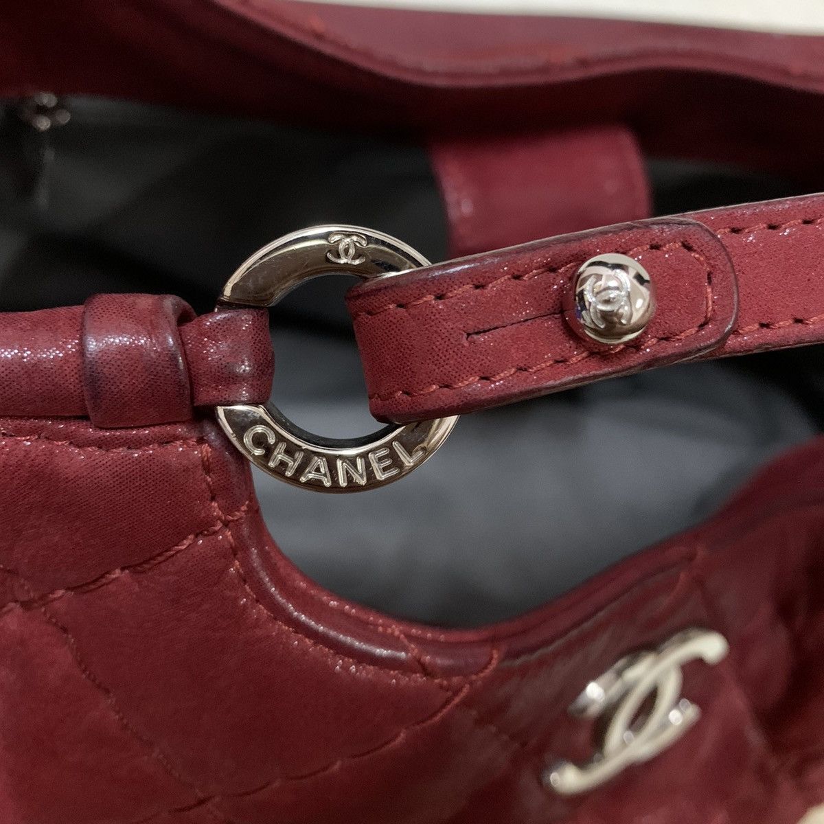 Chanel CHANEL Red Quilted CC Logo Two Way Bag Chain SHW Size ONE SIZE - 22 Thumbnail