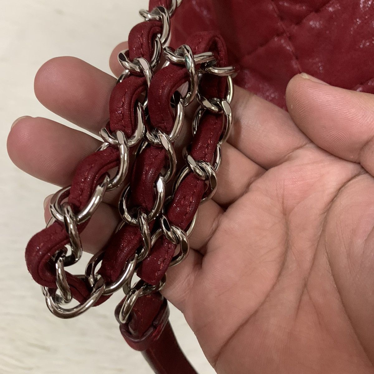Chanel CHANEL Red Quilted CC Logo Two Way Bag Chain SHW Size ONE SIZE - 13 Thumbnail