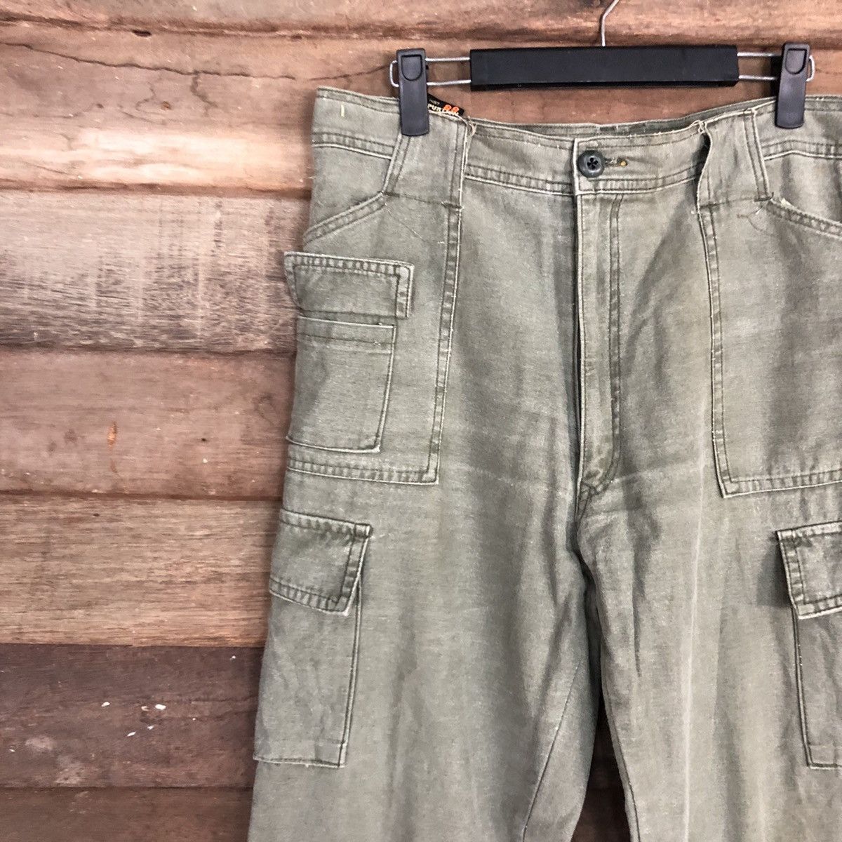 Japanese Brand Spurtion vintage Green Tactical Cargo Pants #c1207 Size US 32 / EU 48 - 6 Thumbnail