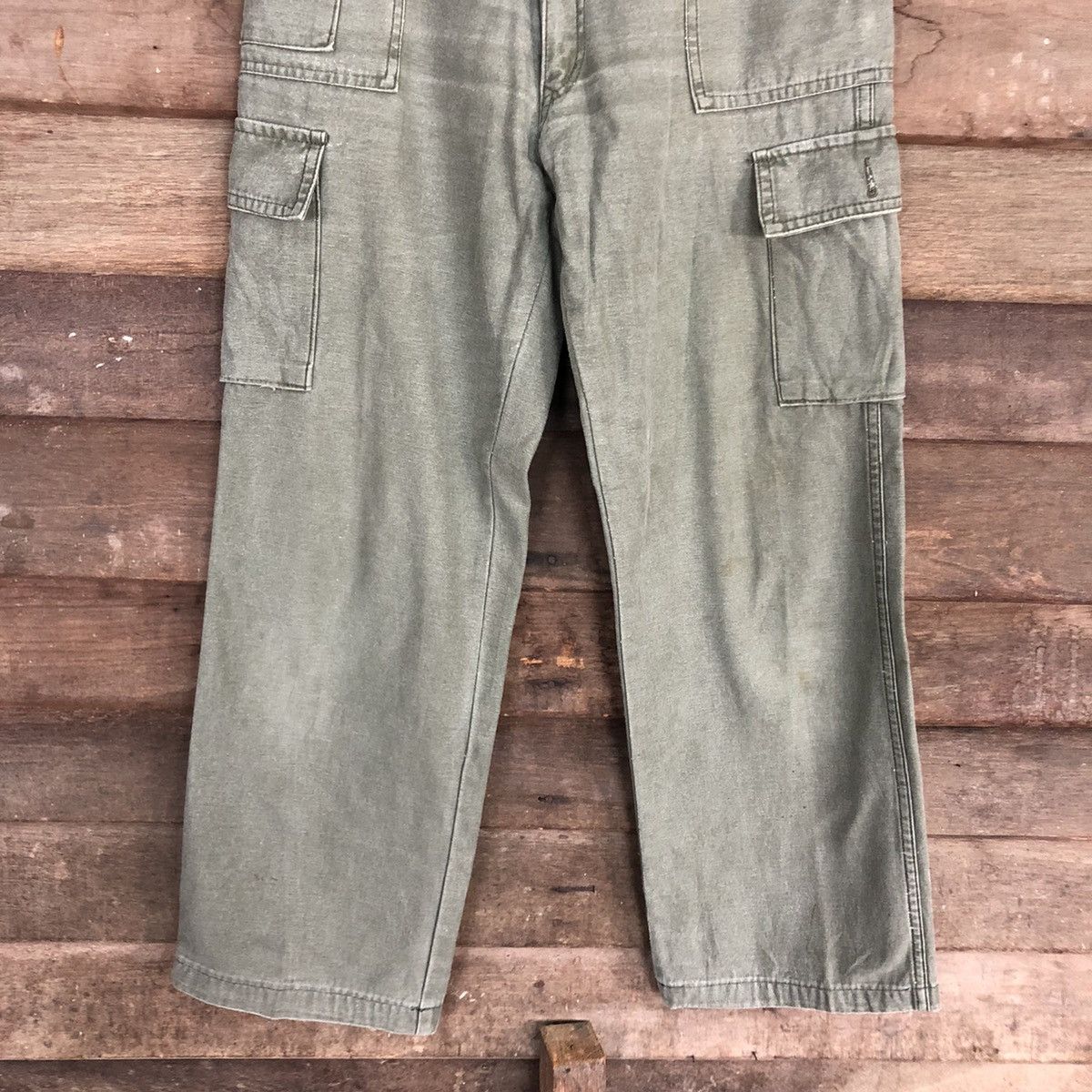 Japanese Brand Spurtion vintage Green Tactical Cargo Pants #c1207 Size US 32 / EU 48 - 3 Thumbnail