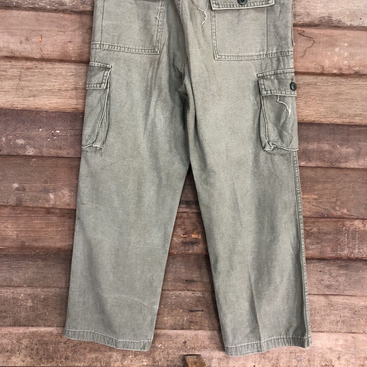 Japanese Brand Spurtion vintage Green Tactical Cargo Pants #c1207 Size US 32 / EU 48 - 10 Thumbnail