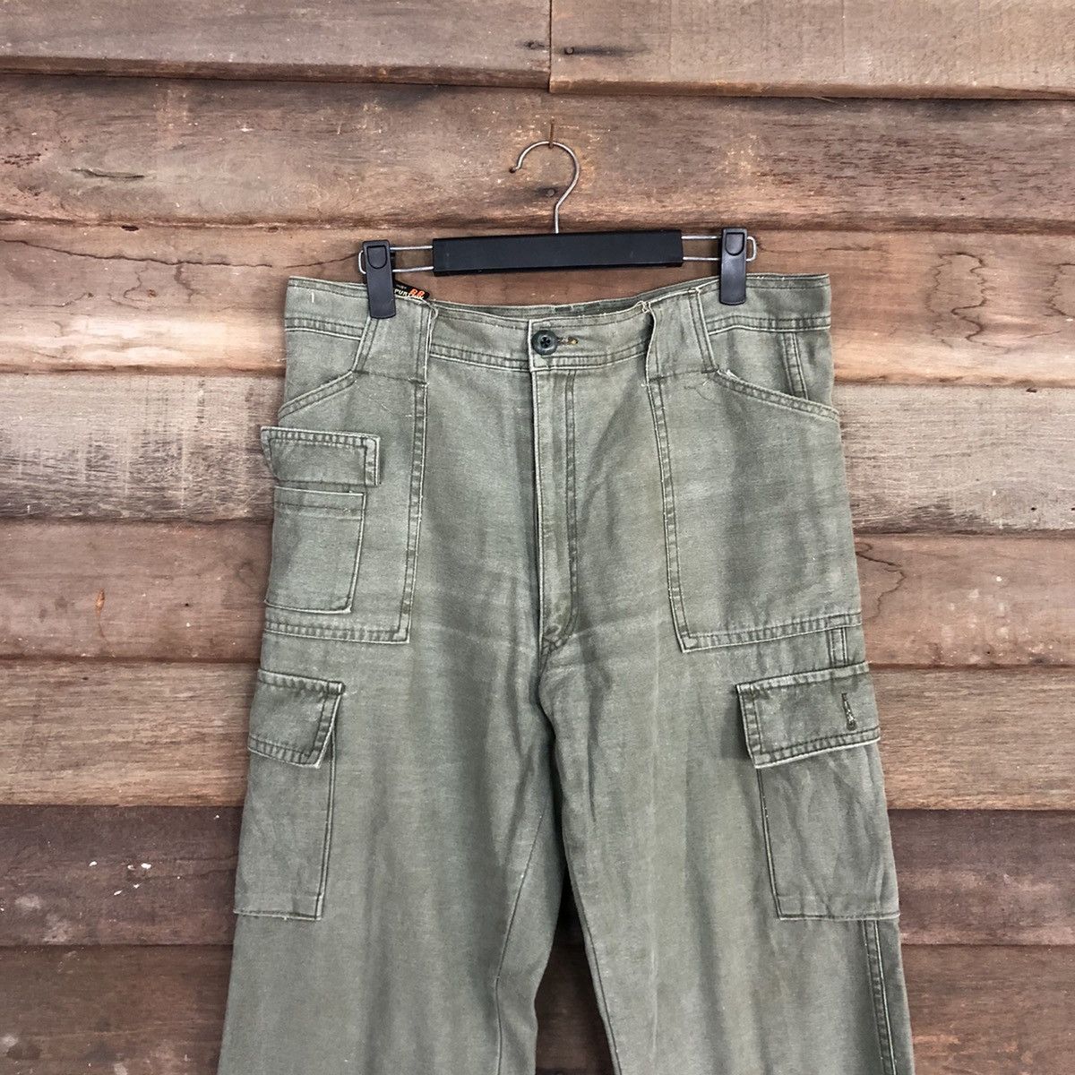 Japanese Brand Spurtion vintage Green Tactical Cargo Pants #c1207 Size US 32 / EU 48 - 2 Thumbnail