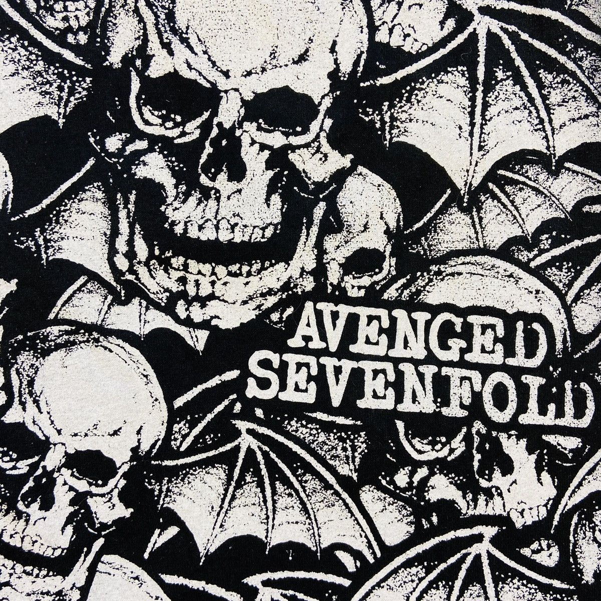 Band Tees 1990s AVENGED SEVENFOLD OVERPRINTED RARE TEE - № 402 Size US M / EU 48-50 / 2 - 6 Thumbnail