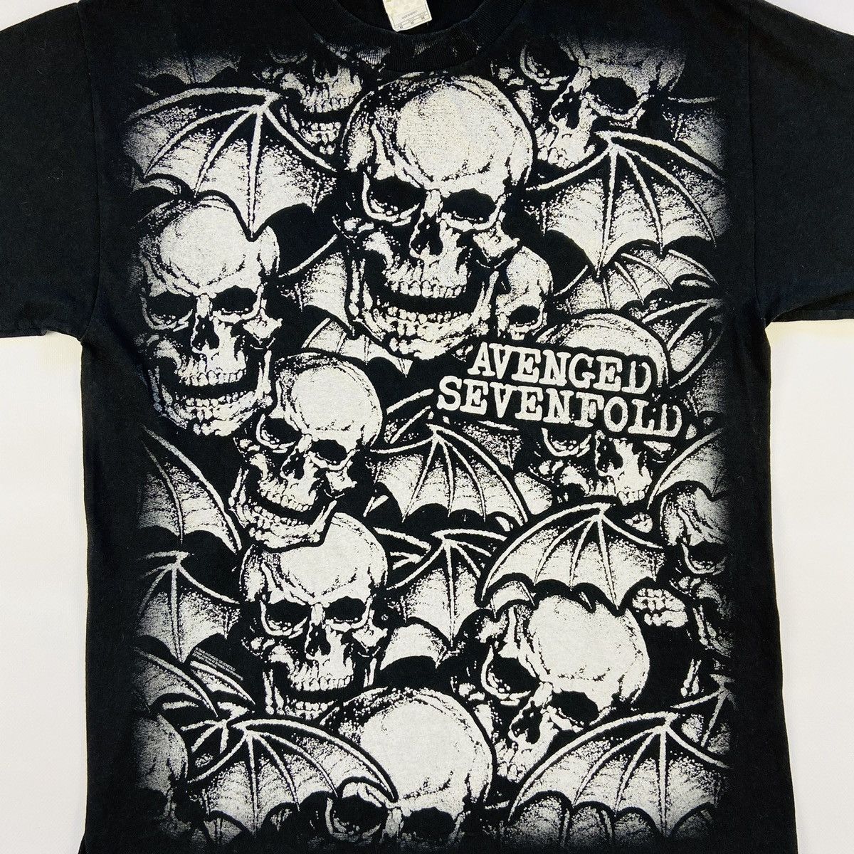 Band Tees 1990s AVENGED SEVENFOLD OVERPRINTED RARE TEE - № 402 Size US M / EU 48-50 / 2 - 3 Thumbnail