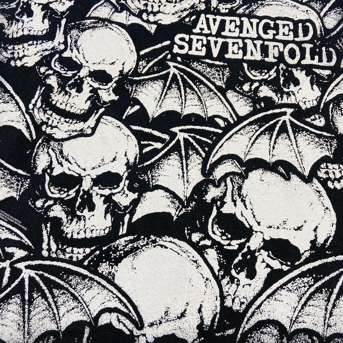 Band Tees 1990s AVENGED SEVENFOLD OVERPRINTED RARE TEE - № 402 Size US M / EU 48-50 / 2 - 5 Thumbnail