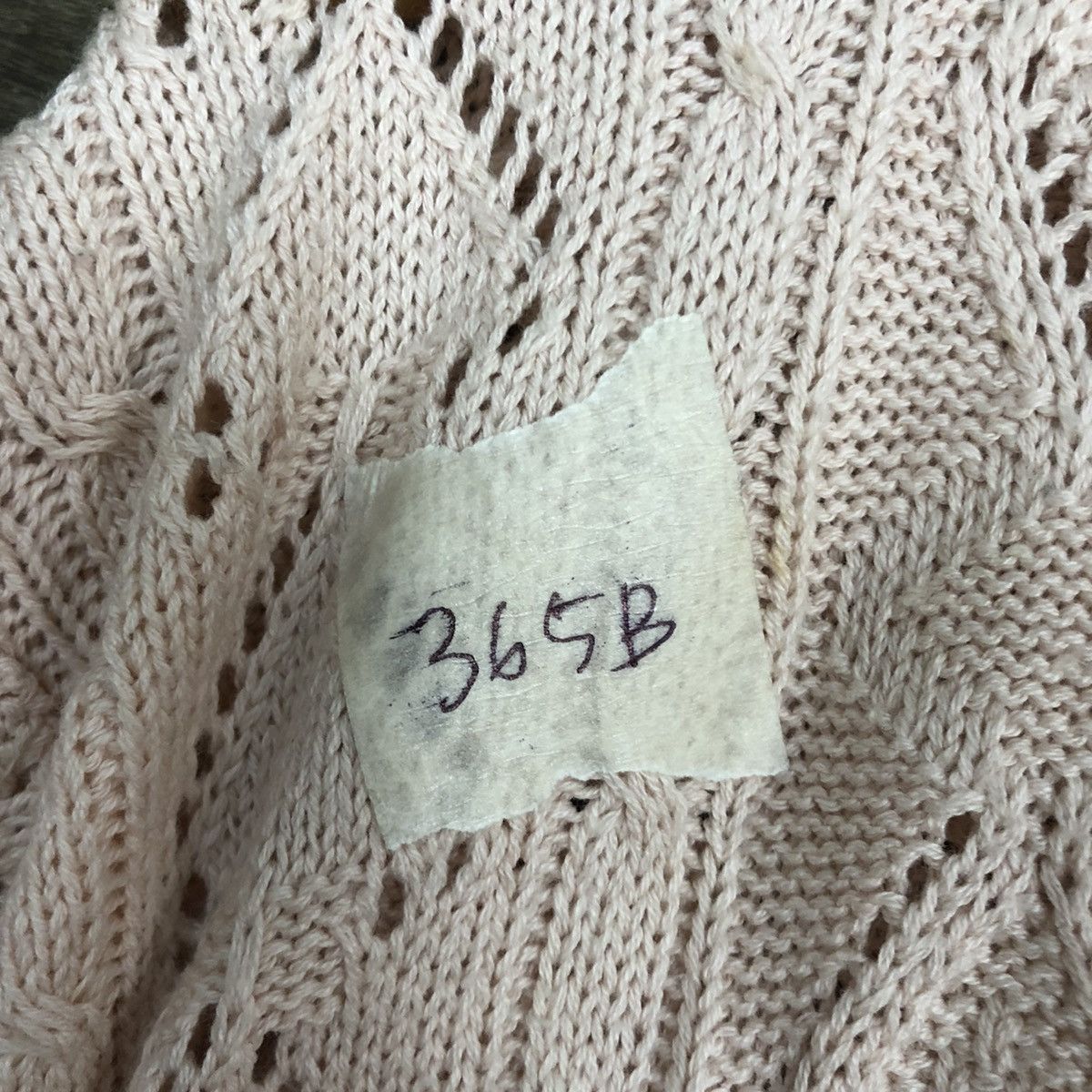 Homespun Knitwear Mephisto Pink crochet meshnet knit Cardigan #365B Size US M / EU 48-50 / 2 - 10 Thumbnail