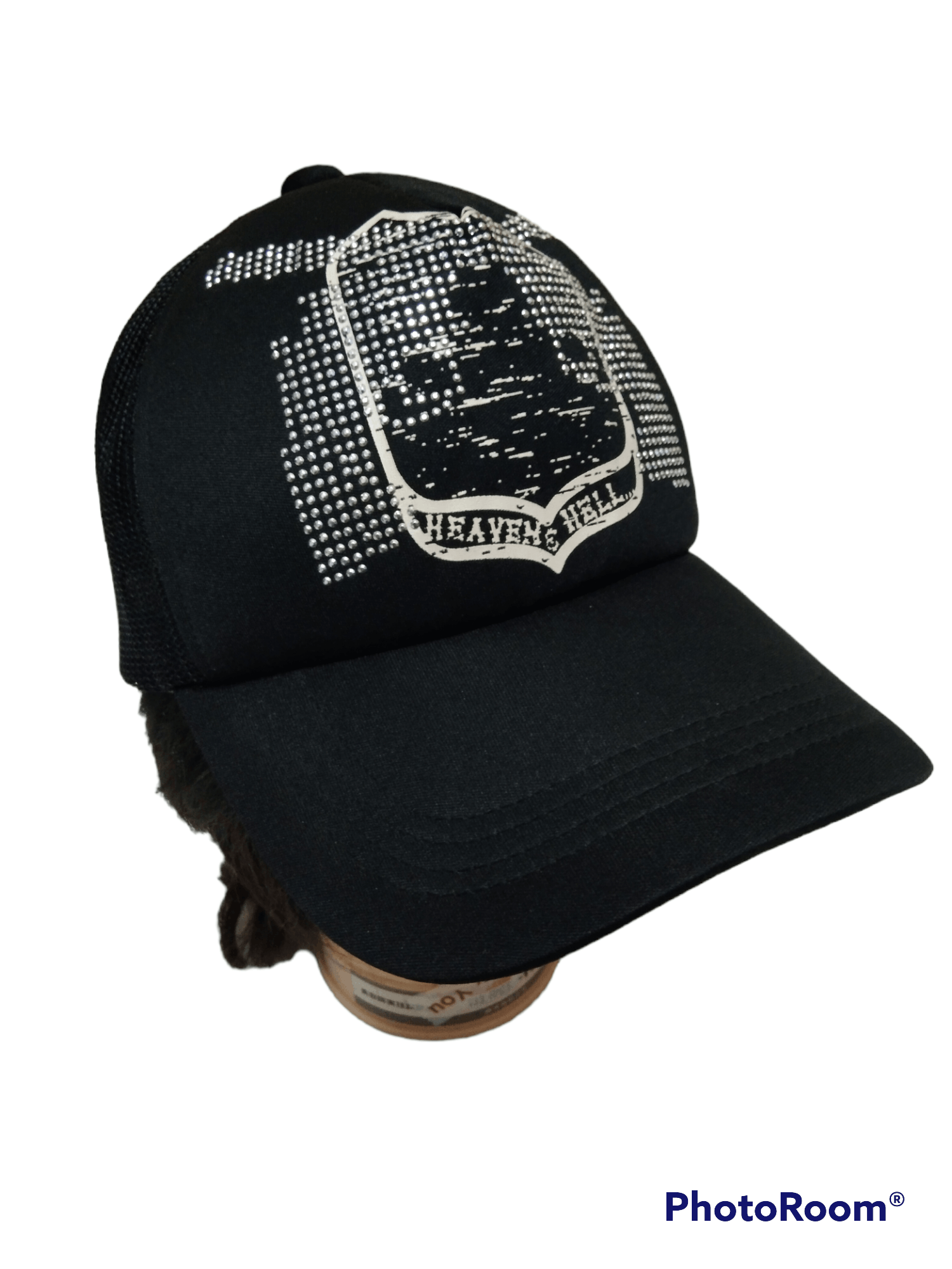 Japanese Brand BOMBTRAX SWAROVSKI GUN CROSSBONE HEAVEN&HELL HAT Size ONE SIZE - 2 Thumbnail