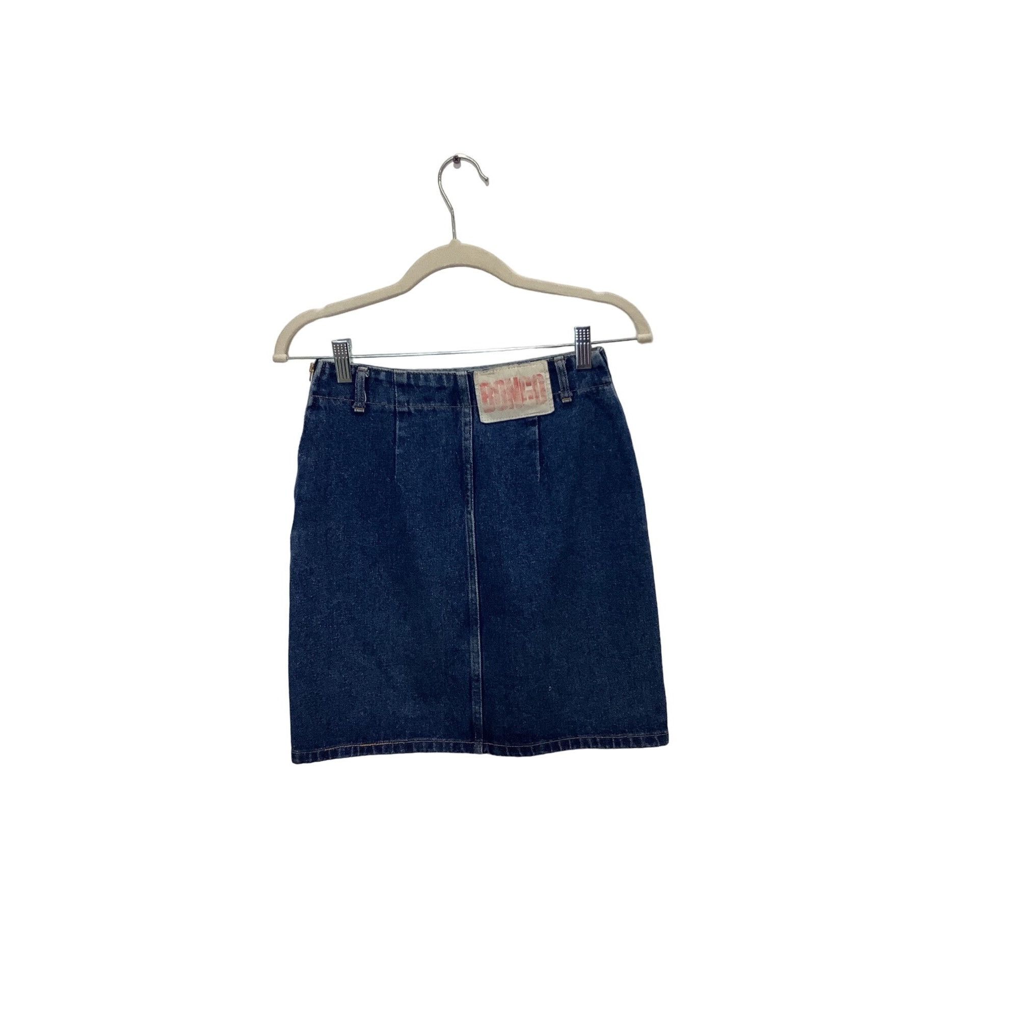 80's-90's Made in the USA Bongo Mini Flat Front Denim Skirt