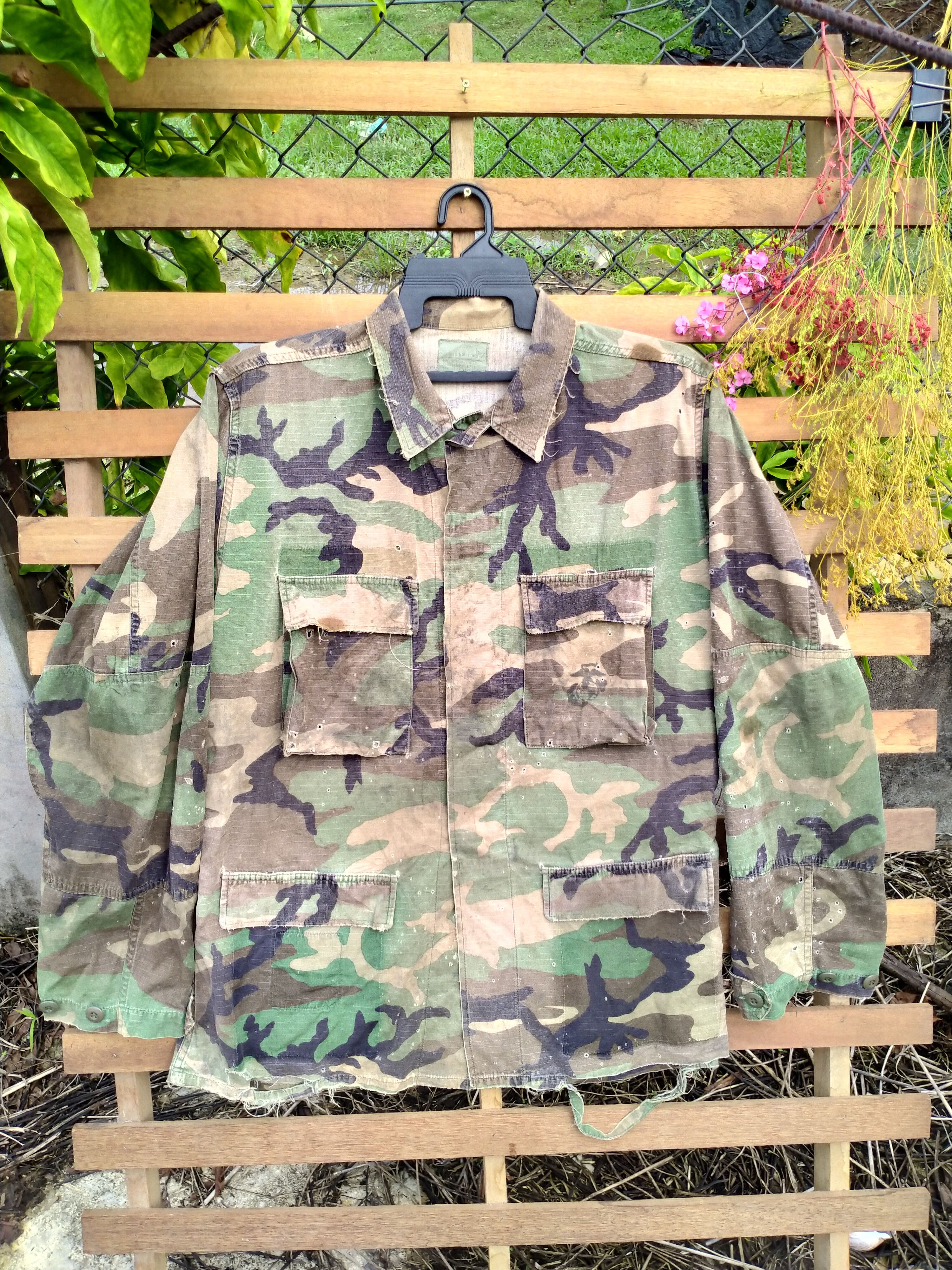 Vintage DISTRESSTED MILITARY BUTTON UP JACKET Size US M / EU 48-50 / 2 - 1 Thumbnail