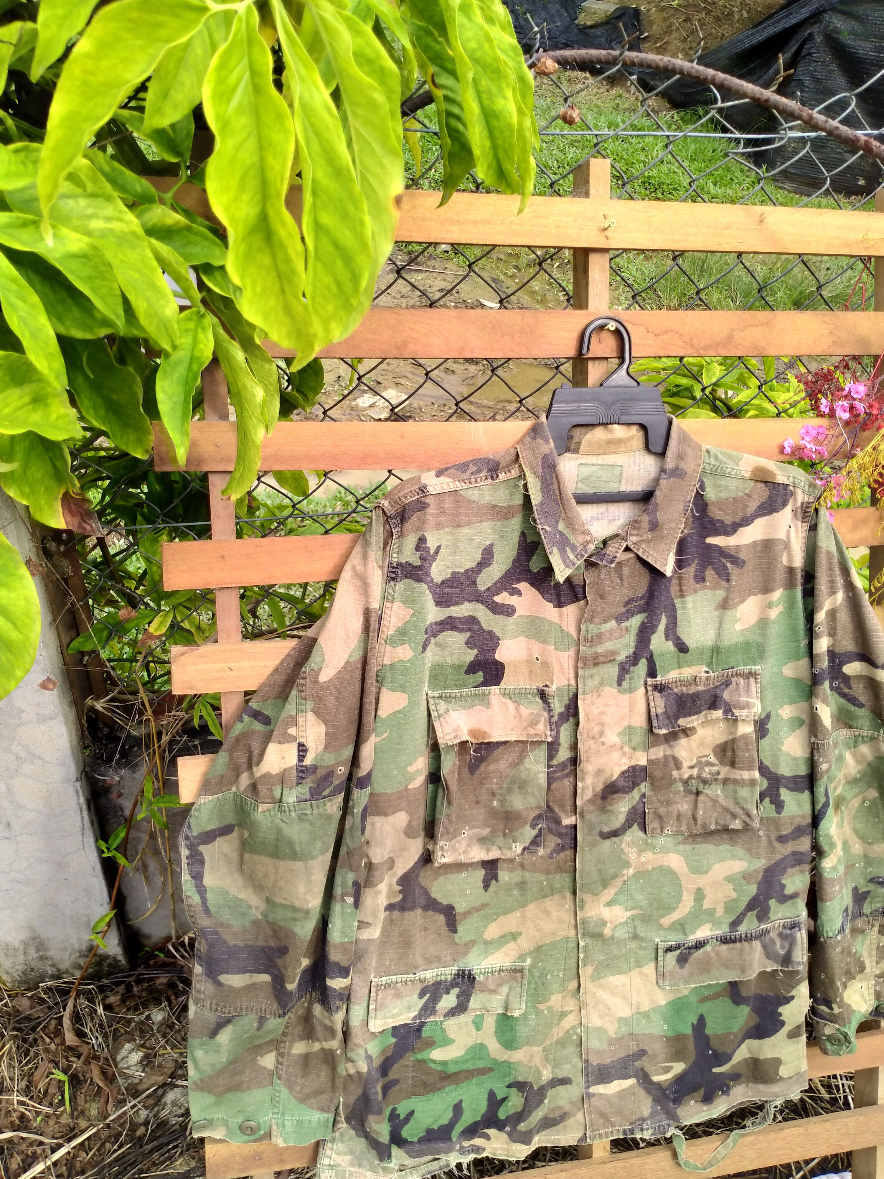 Vintage DISTRESSTED MILITARY BUTTON UP JACKET Size US M / EU 48-50 / 2 - 3 Thumbnail