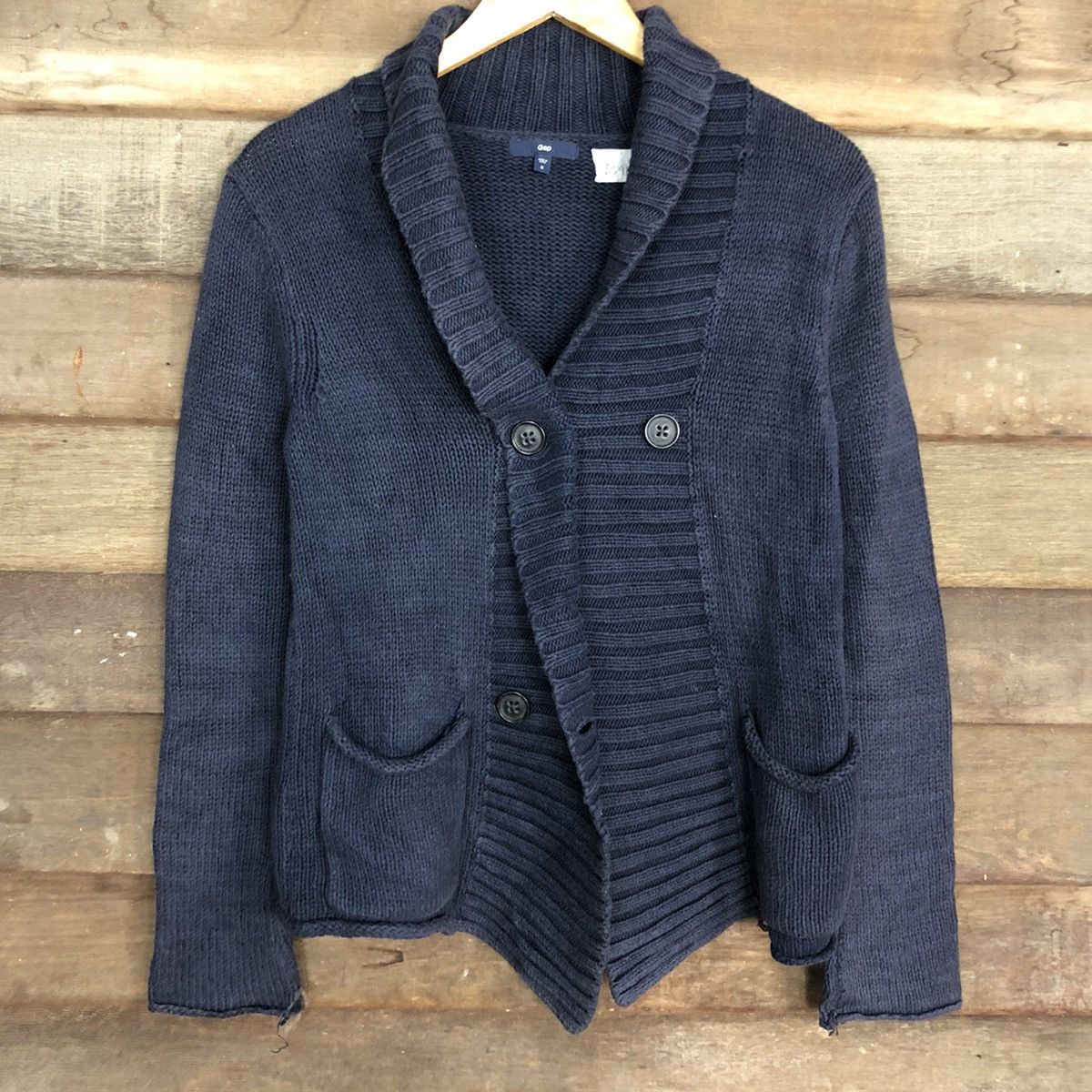Homespun Knitwear Gap Dark Blue Cardigan knitwear #159B Size US M / EU 48-50 / 2 - 8 Thumbnail
