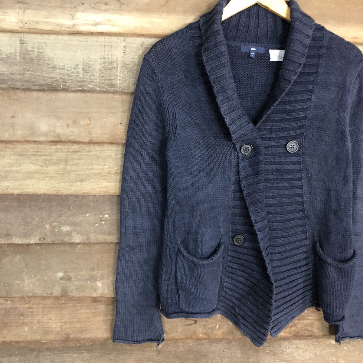 Homespun Knitwear Gap Dark Blue Cardigan knitwear #159B Size US M / EU 48-50 / 2 - 7 Thumbnail