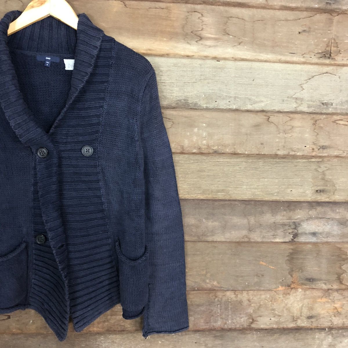 Homespun Knitwear Gap Dark Blue Cardigan knitwear #159B Size US M / EU 48-50 / 2 - 5 Thumbnail