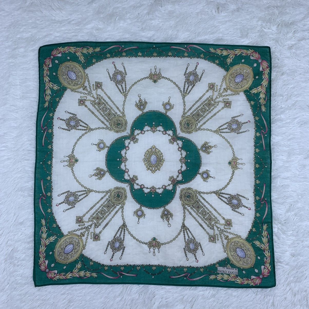 Paolo Gucci × Vintage PAOLO GUCCI handkerchief handky bandana Size ONE SIZE - 5 Thumbnail