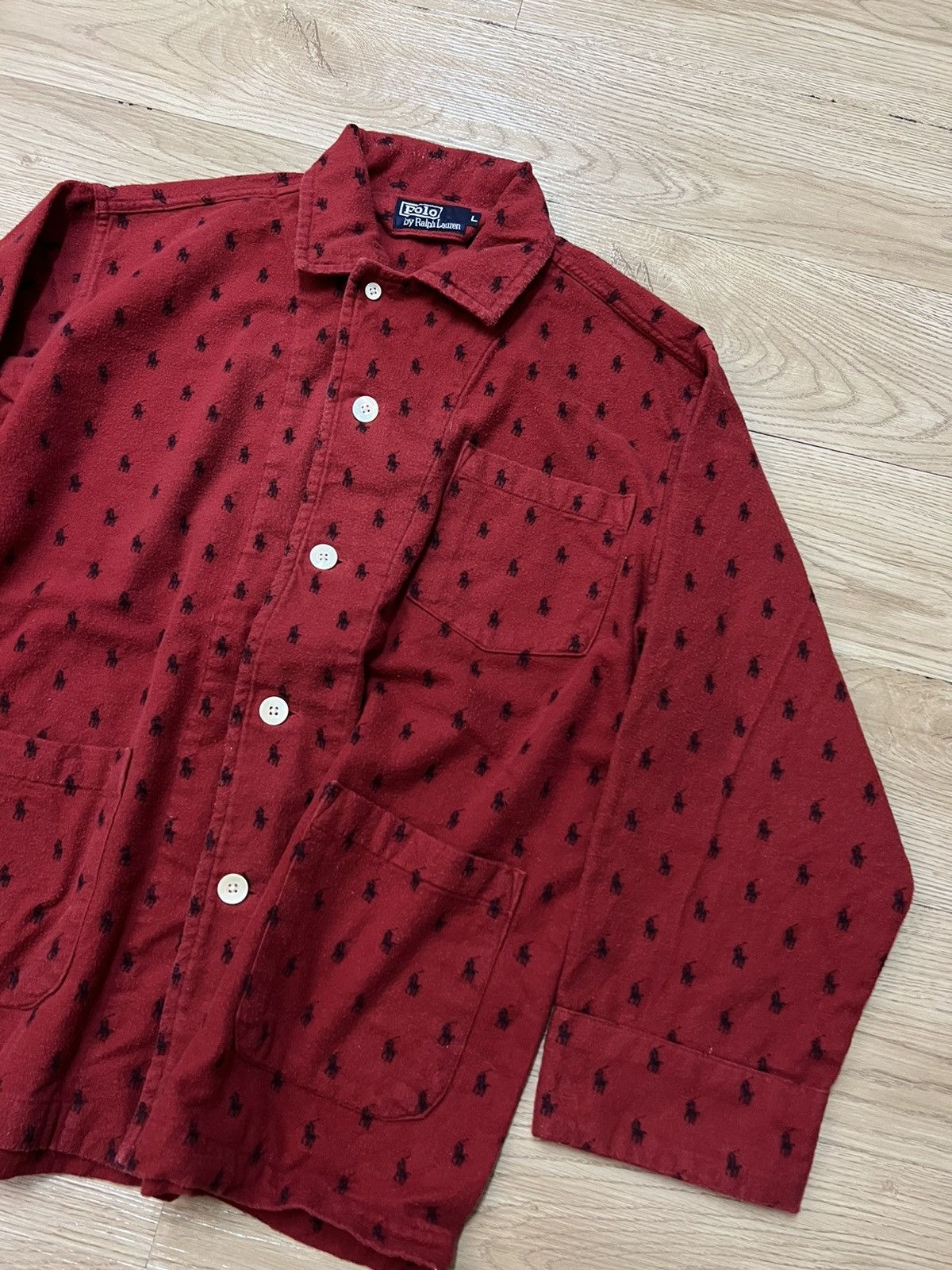 Flannel × Polo Ralph Lauren Polo RL Monogram Flannel Size US L / EU 52-54 / 3 - 2 Thumbnail