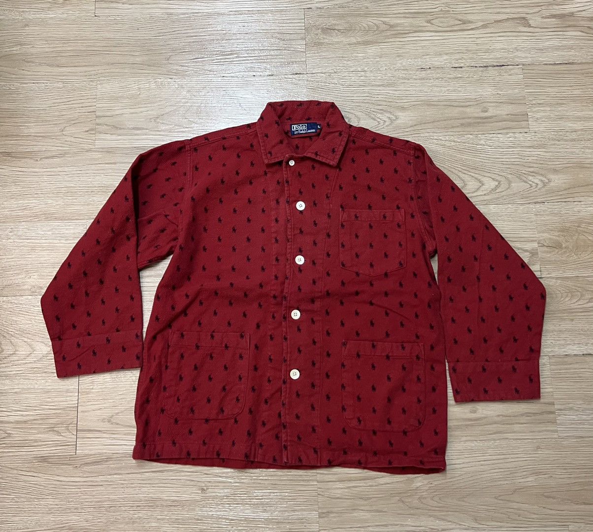 Flannel × Polo Ralph Lauren Polo RL Monogram Flannel Size US L / EU 52-54 / 3 - 1 Thumbnail