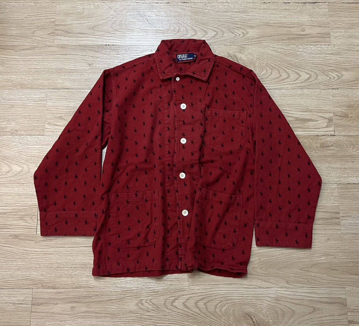 Flannel × Polo Ralph Lauren Polo RL Monogram Flannel Size US L / EU 52-54 / 3 - 4 Thumbnail