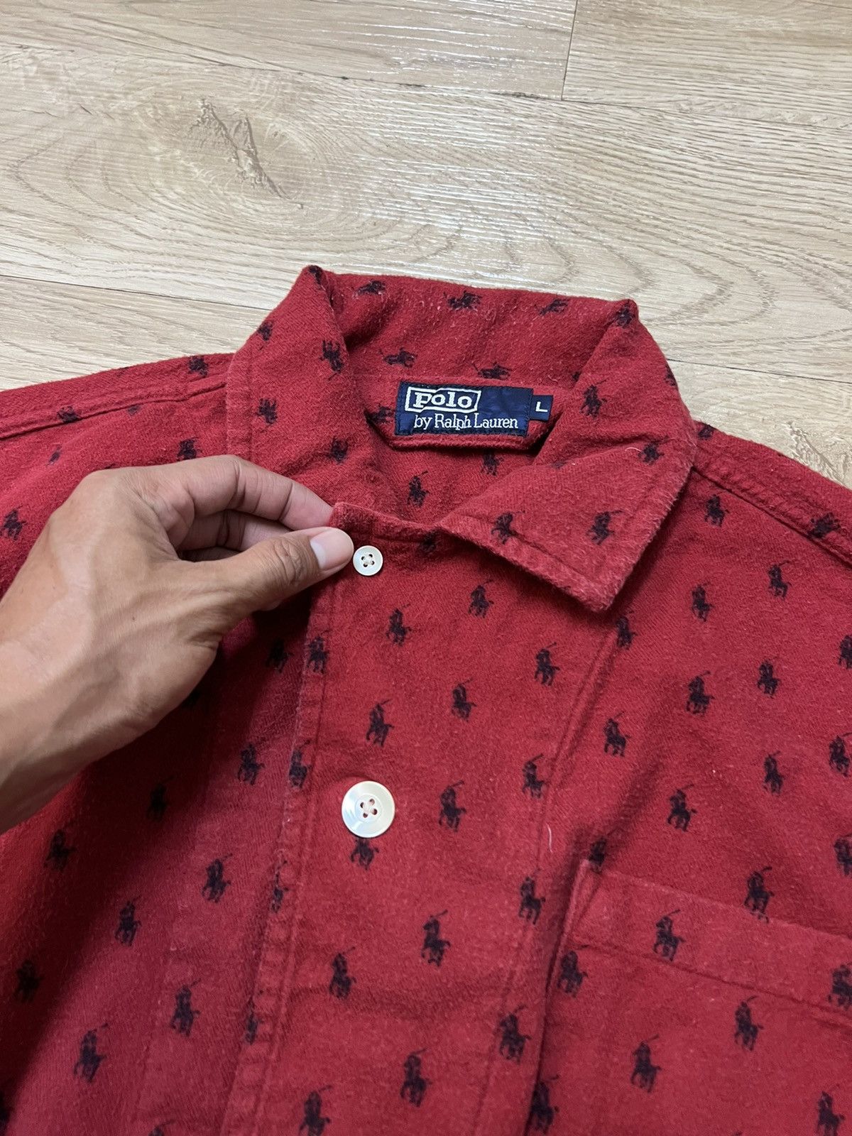 Flannel × Polo Ralph Lauren Polo RL Monogram Flannel Size US L / EU 52-54 / 3 - 7 Thumbnail