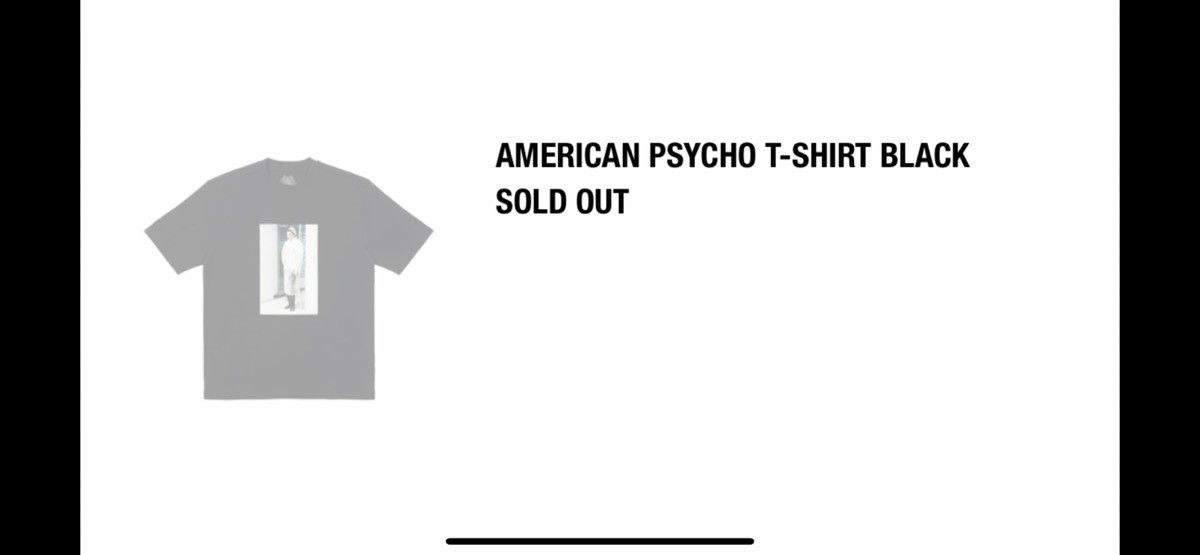 Palace Palace American Psycho T-Shirt (Black) Size US XL / EU 56 / 4 - 2 Thumbnail