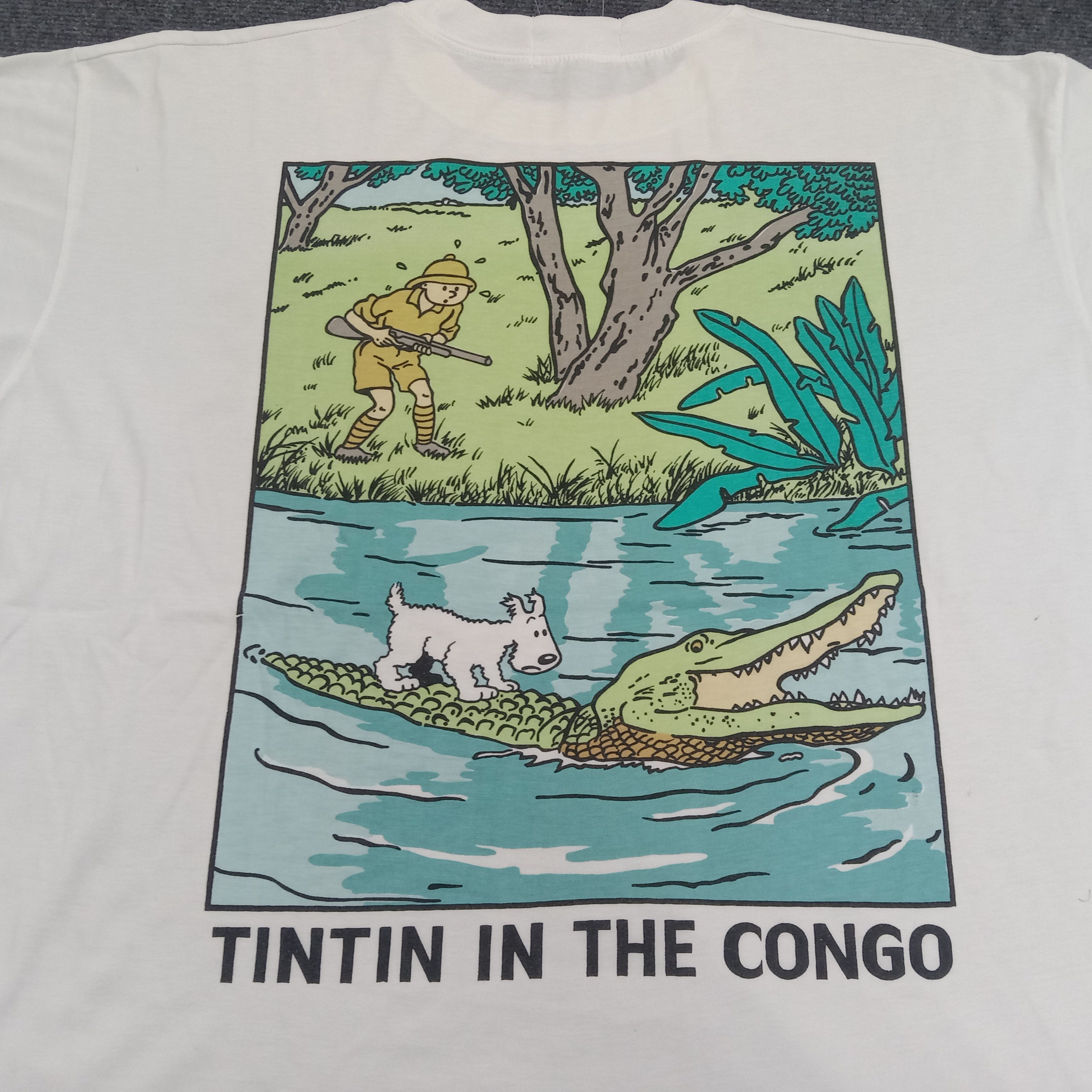 Cartoon Network TINTIN THE CONGO Adventure Cartoon TShirt Size US XXL / EU 58 / 5 - 3 Thumbnail