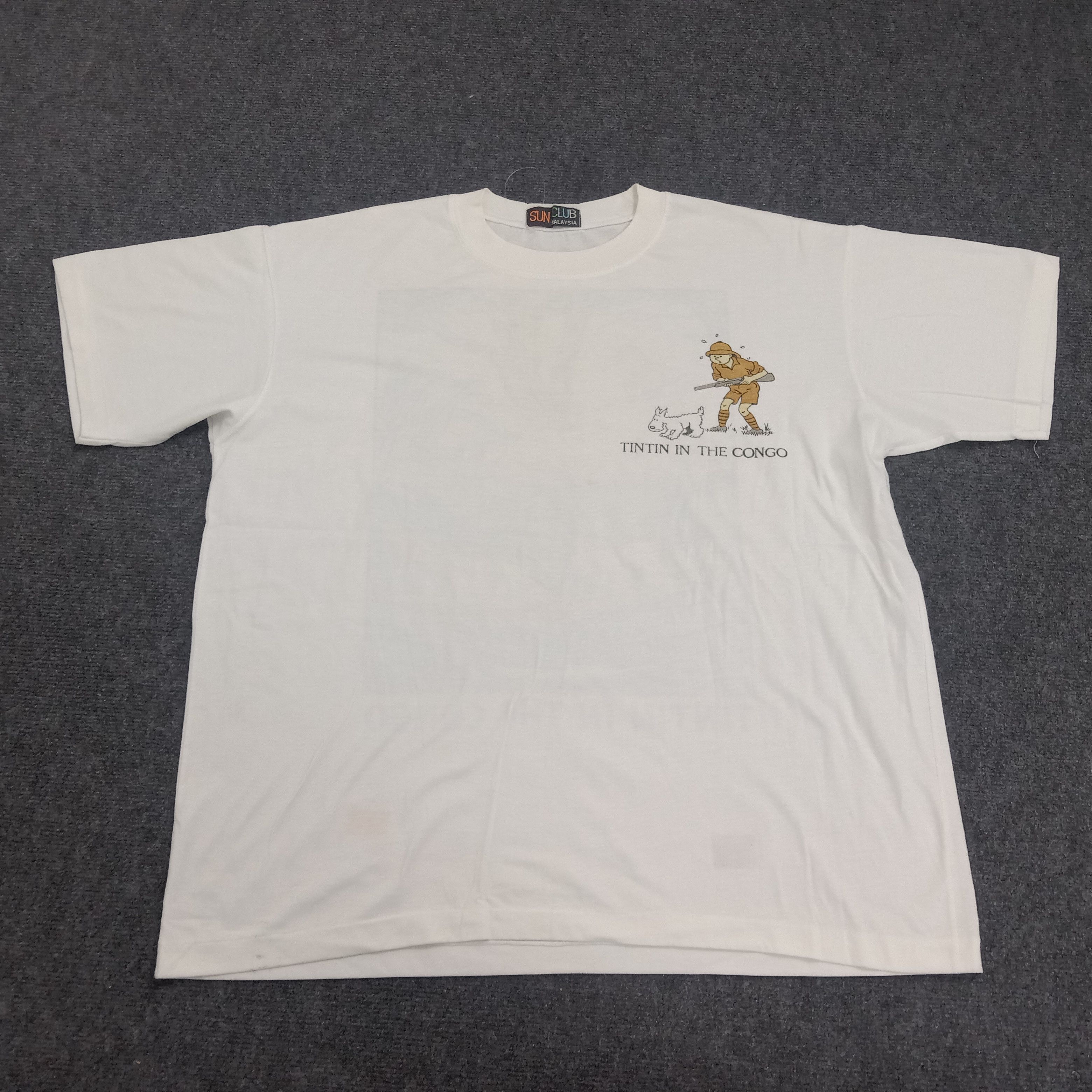 Cartoon Network TINTIN THE CONGO Adventure Cartoon TShirt Size US XXL / EU 58 / 5 - 2 Thumbnail