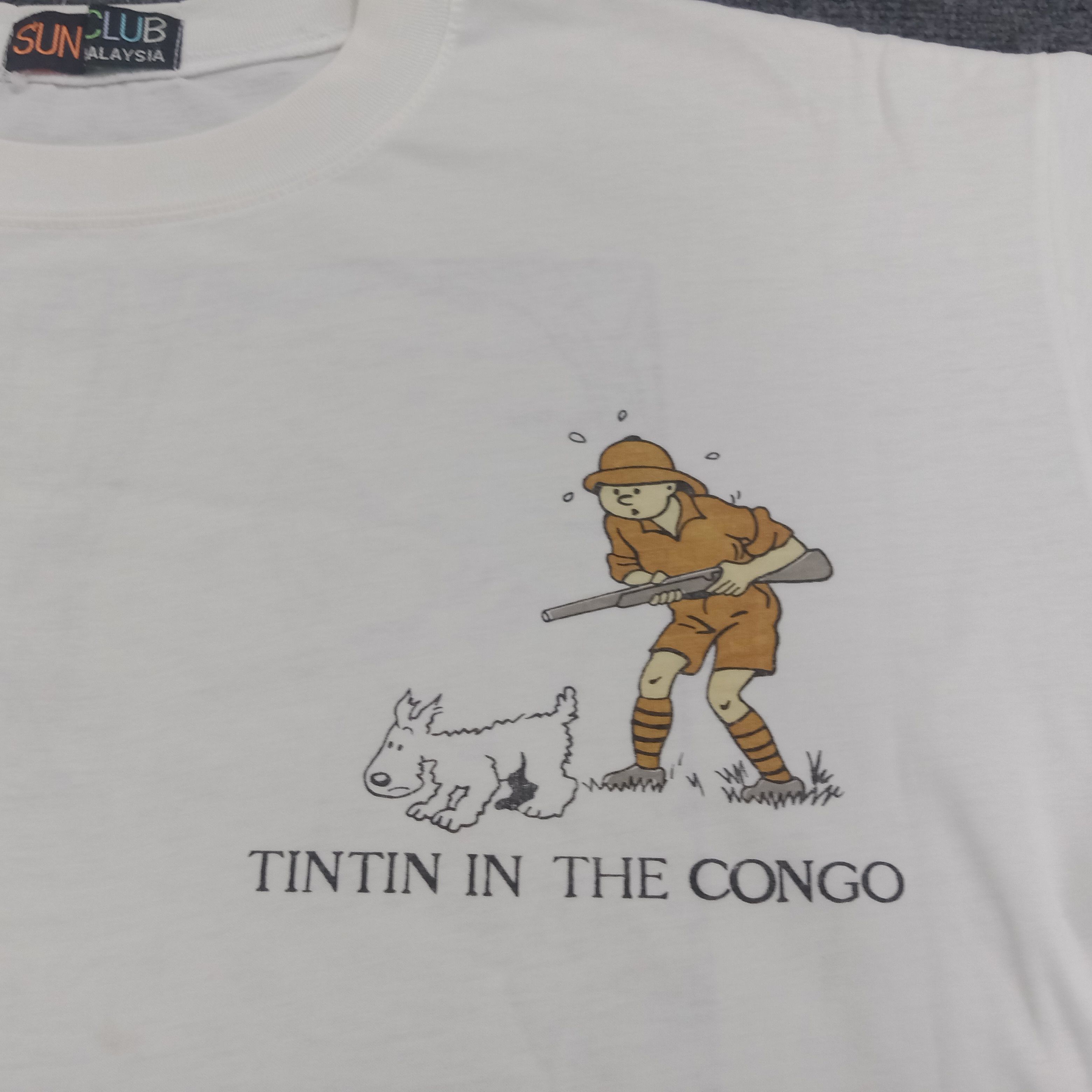 Cartoon Network TINTIN THE CONGO Adventure Cartoon TShirt Size US XXL / EU 58 / 5 - 4 Thumbnail