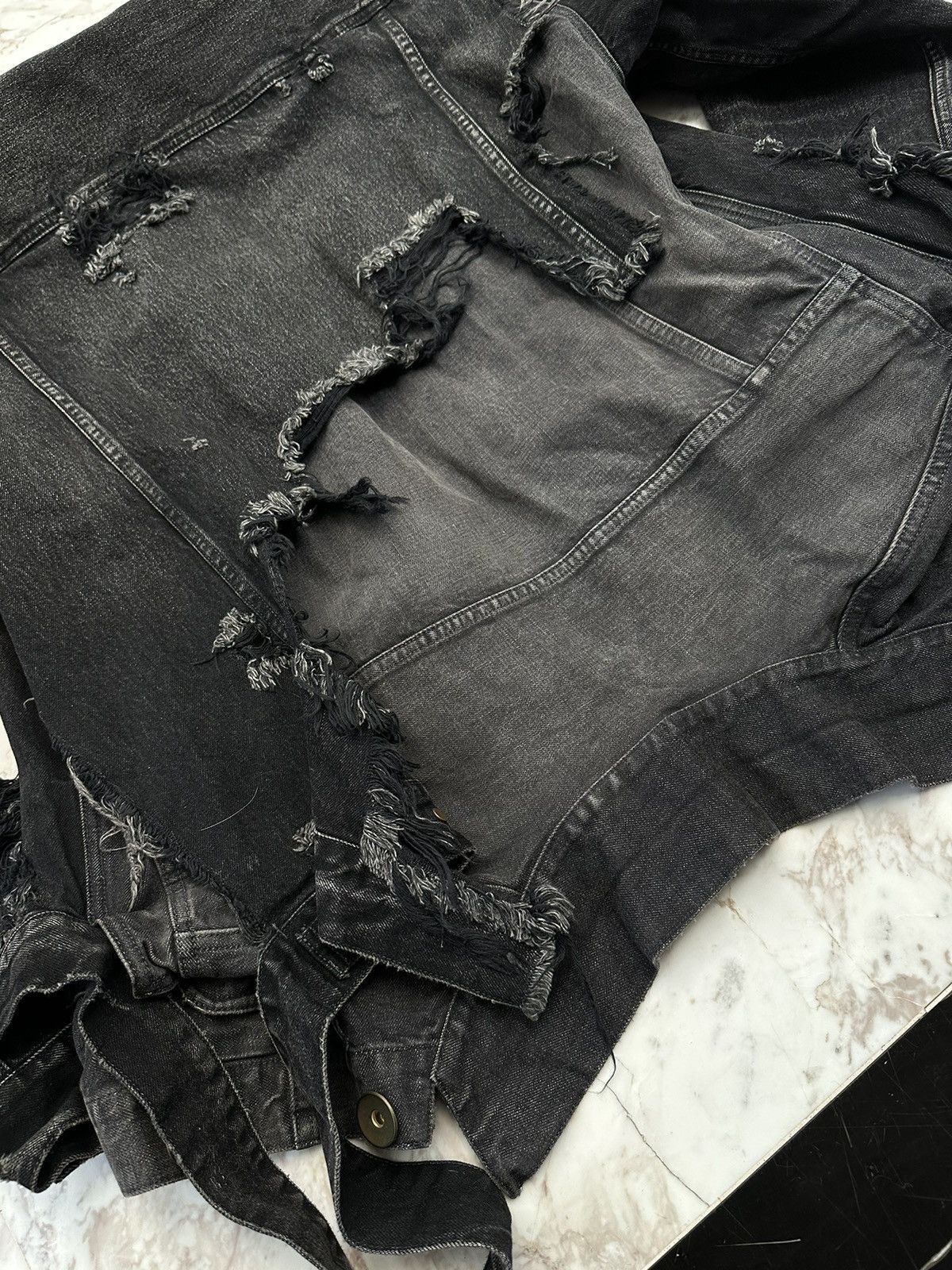 Maison MIHARA YASUHIRO 1400$ New Mihara Runway Reconstructed Layered Denim Jacket Size US M / EU 48-50 / 2 - 11 Thumbnail