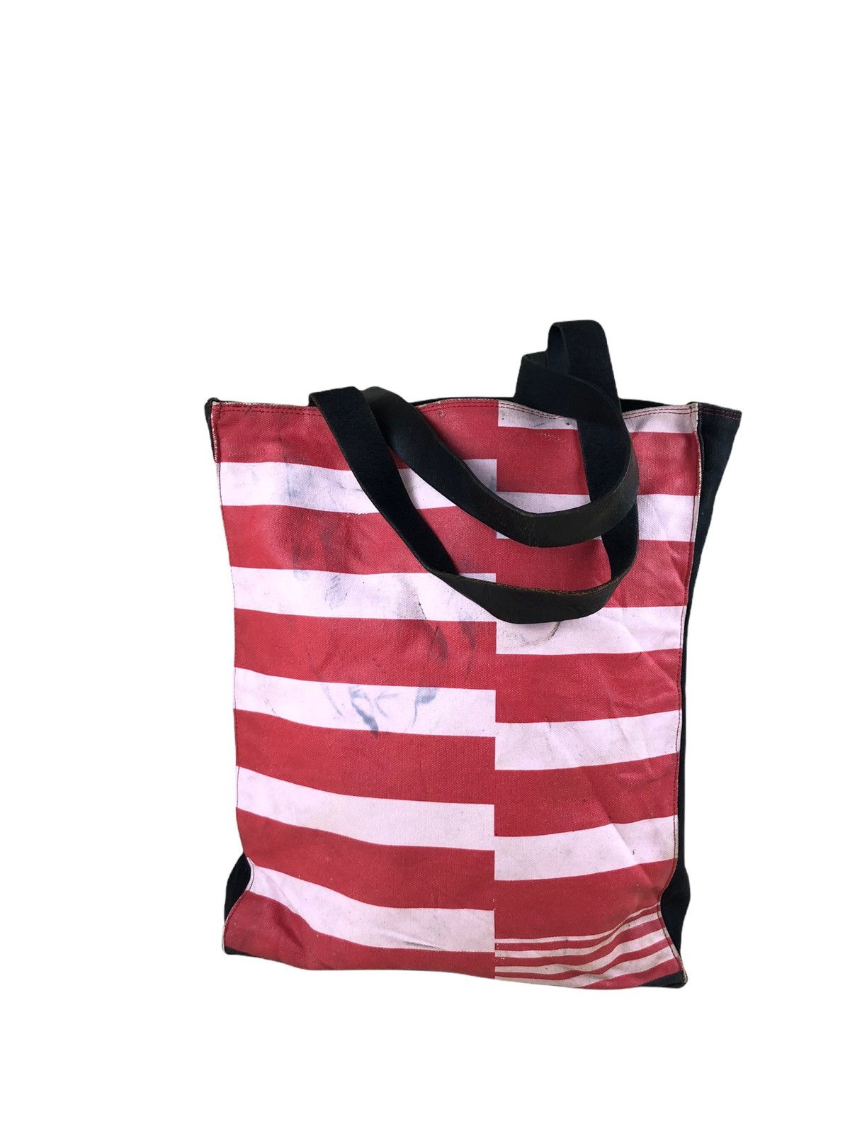 Dries Van Noten 1990S Dries Van Notten Bold Stripe Tote Bag in Black, Men's
