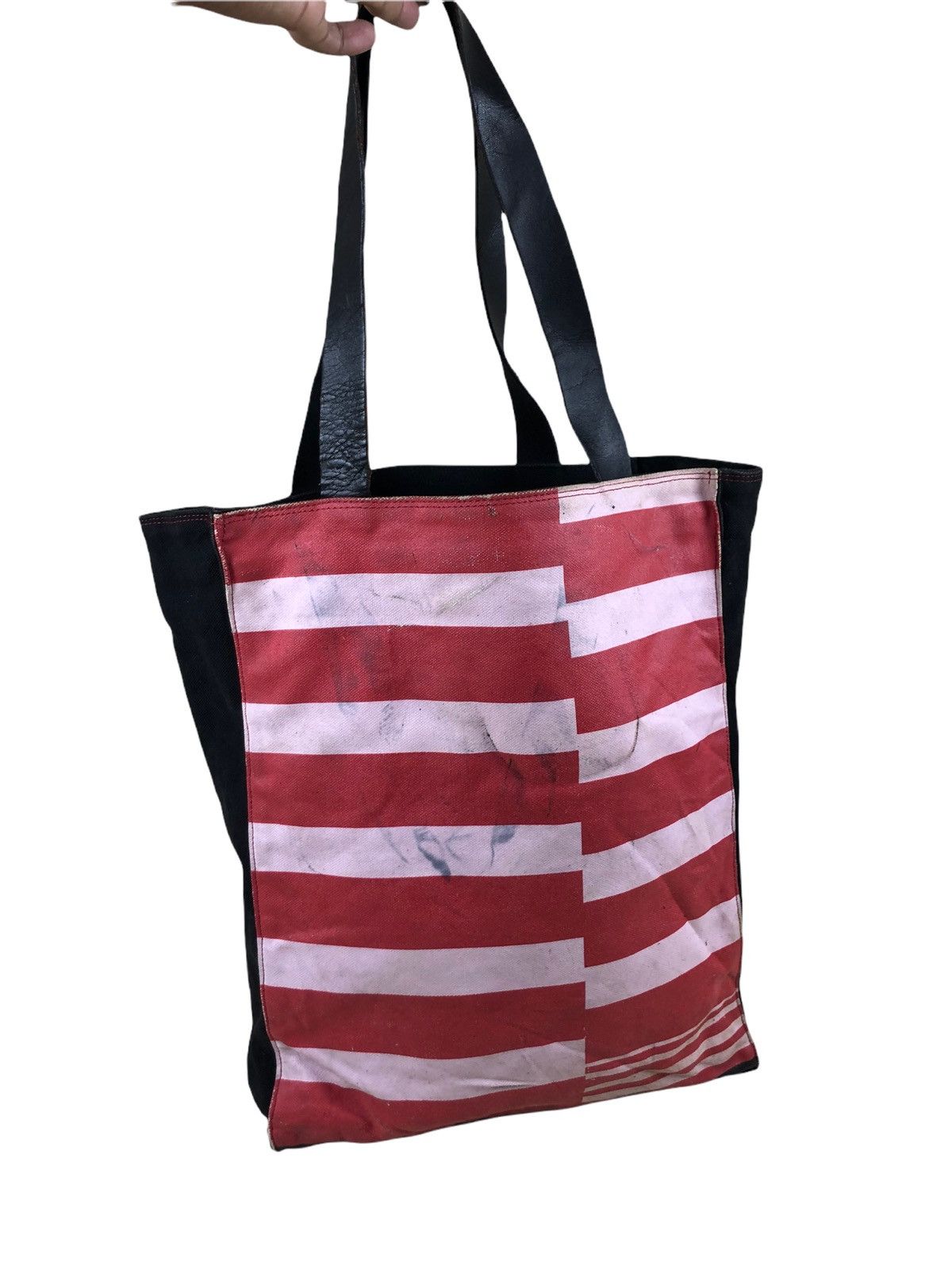 Dries Van Noten 1990s Dries Van Notten Bold Stripe Tote Bag Size ONE SIZE - 4 Thumbnail