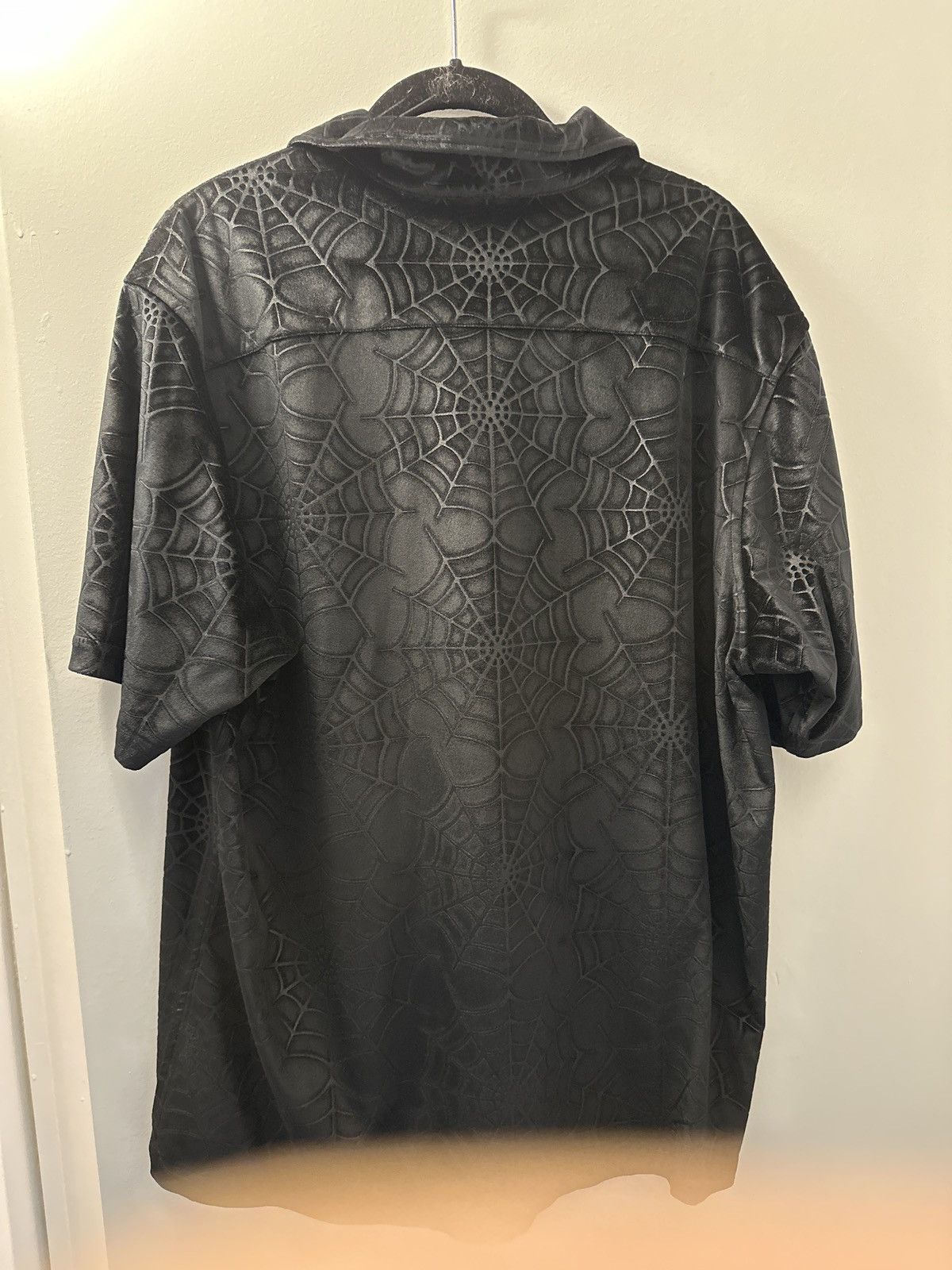 Supreme Supreme Spider Web Velvet S/S Shirt | Grailed 