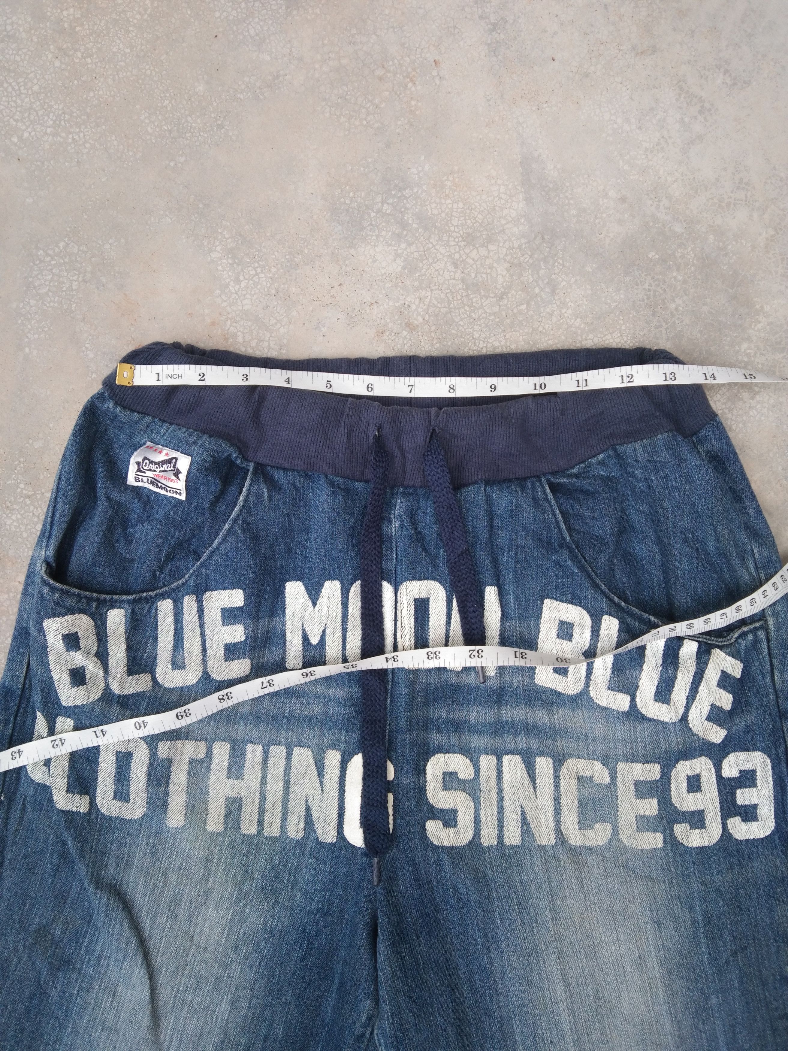 Japanese Brand Vintage Retro Japanese Brand Blue Moon Blue Sweat Pants Size US 28 / EU 44 - 3 Thumbnail