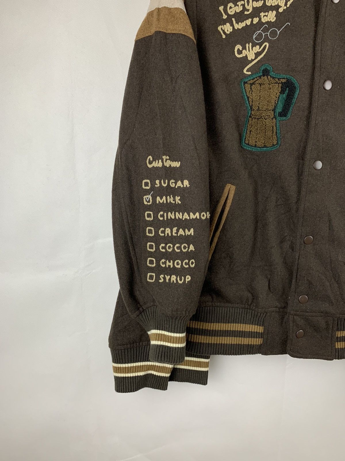 Japanese Brand Rivet & Surge Cofee Varsity Jacket Size US XXL / EU 58 / 5 - 14 Thumbnail