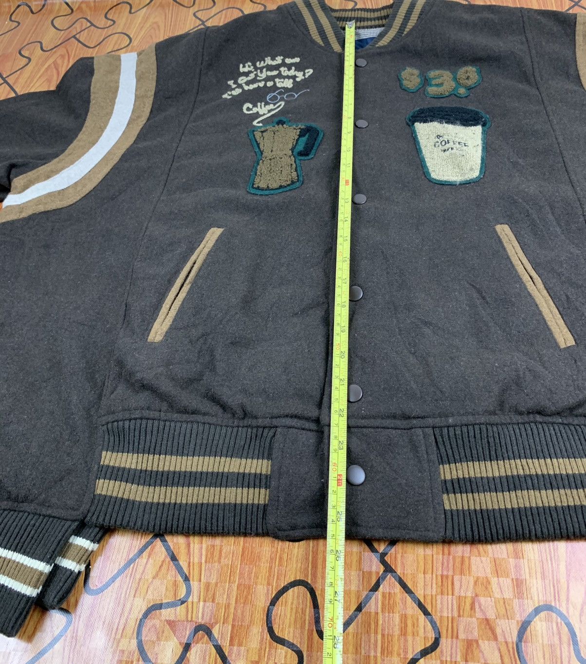 Japanese Brand Rivet & Surge Cofee Varsity Jacket Size US XXL / EU 58 / 5 - 22 Thumbnail