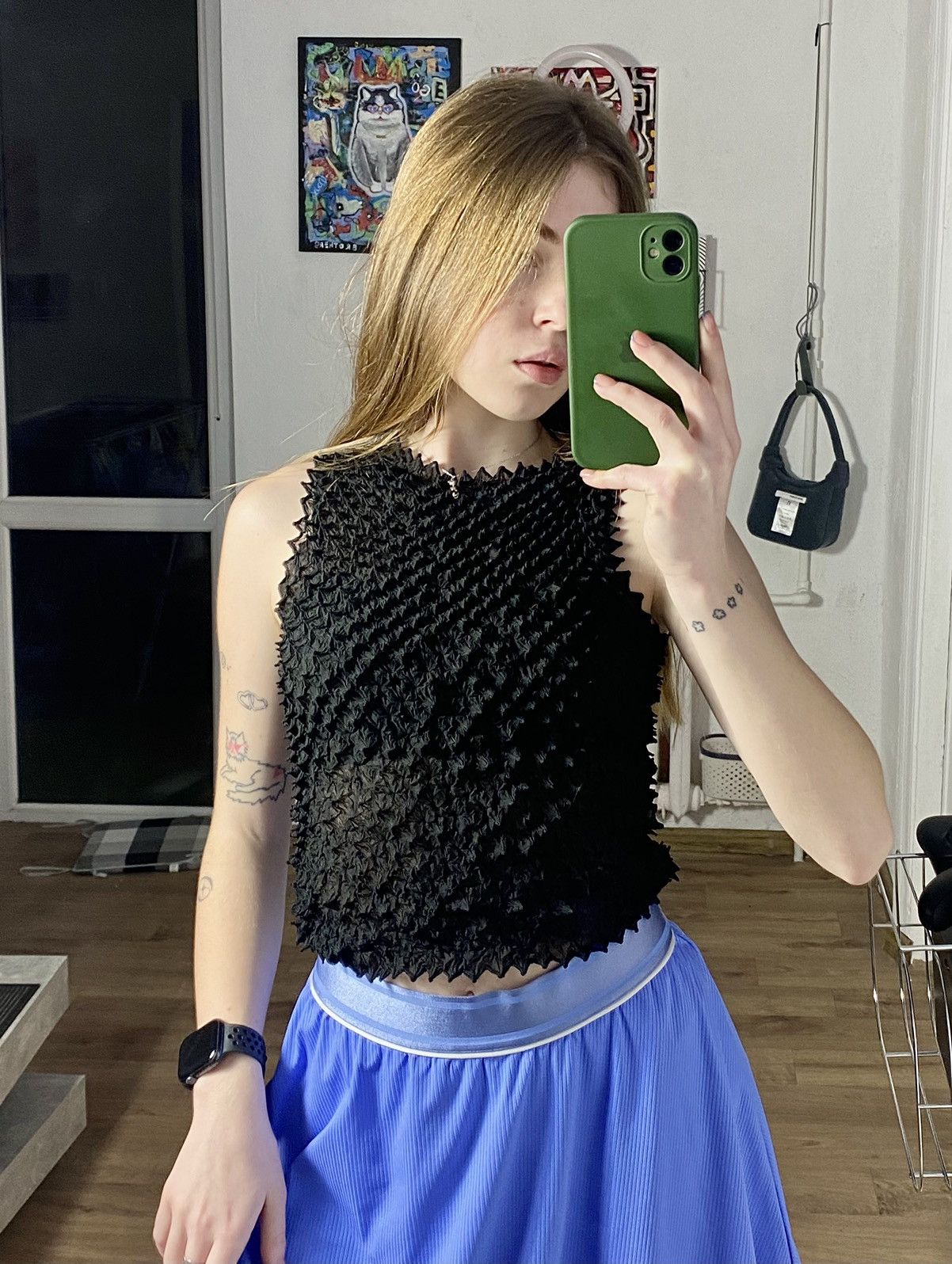 Vintage SHIBORI SPIDER POPCORN MESH TOP DOUBLET STYLE Size ONE SIZE - 3 Thumbnail