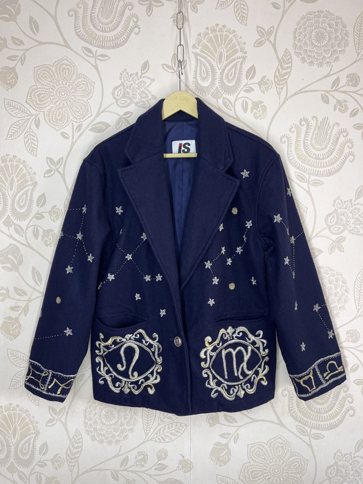 Issey Miyake × Vintage RARE VINTAGE ISSEY MIYAKE EMBROIDERED ZODIAC STARS BLAZER Size US M / EU 48-50 / 2 - 2 Thumbnail