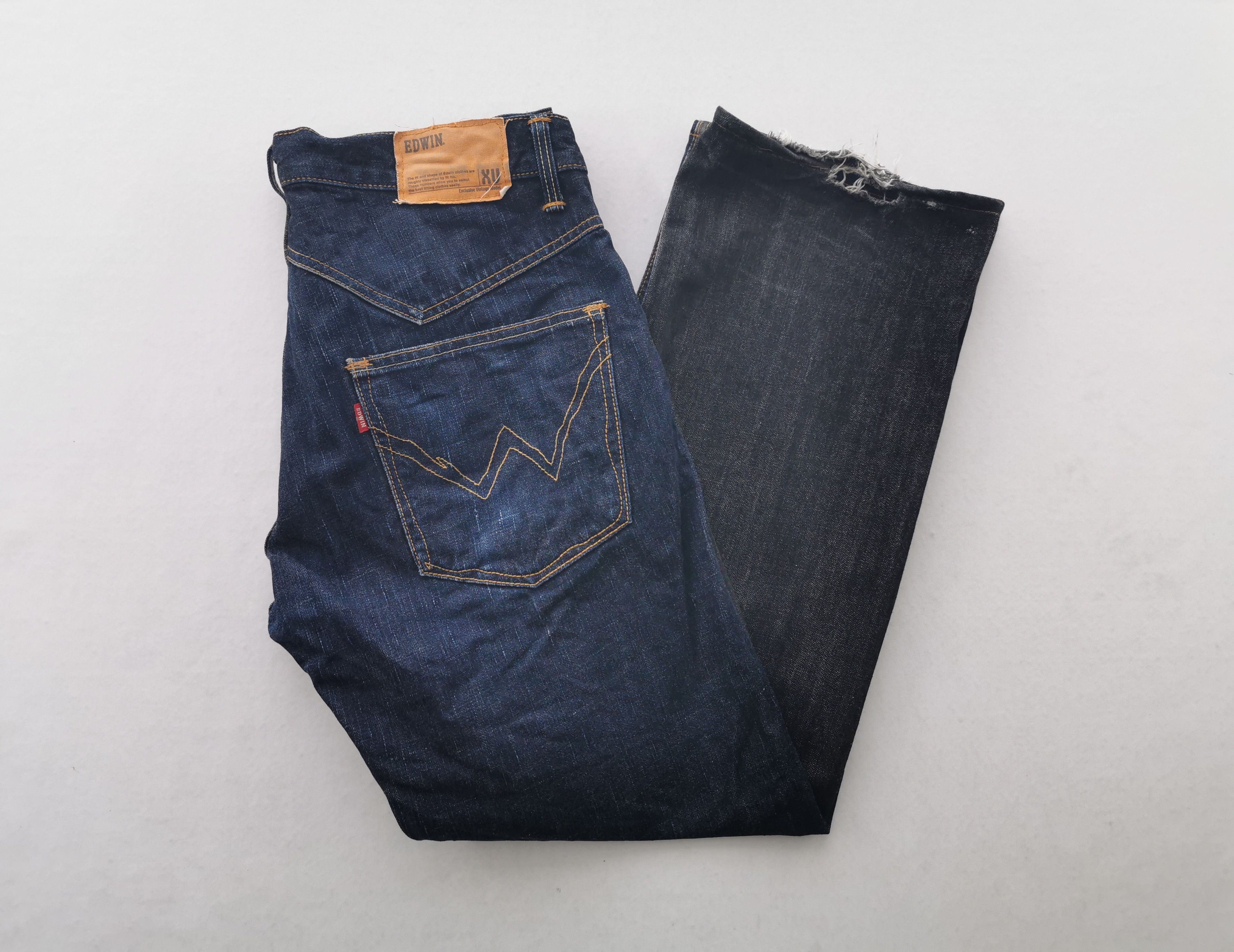 Vintage Edwin XV Patchwork Denim Made In Japan Size 36/33x36