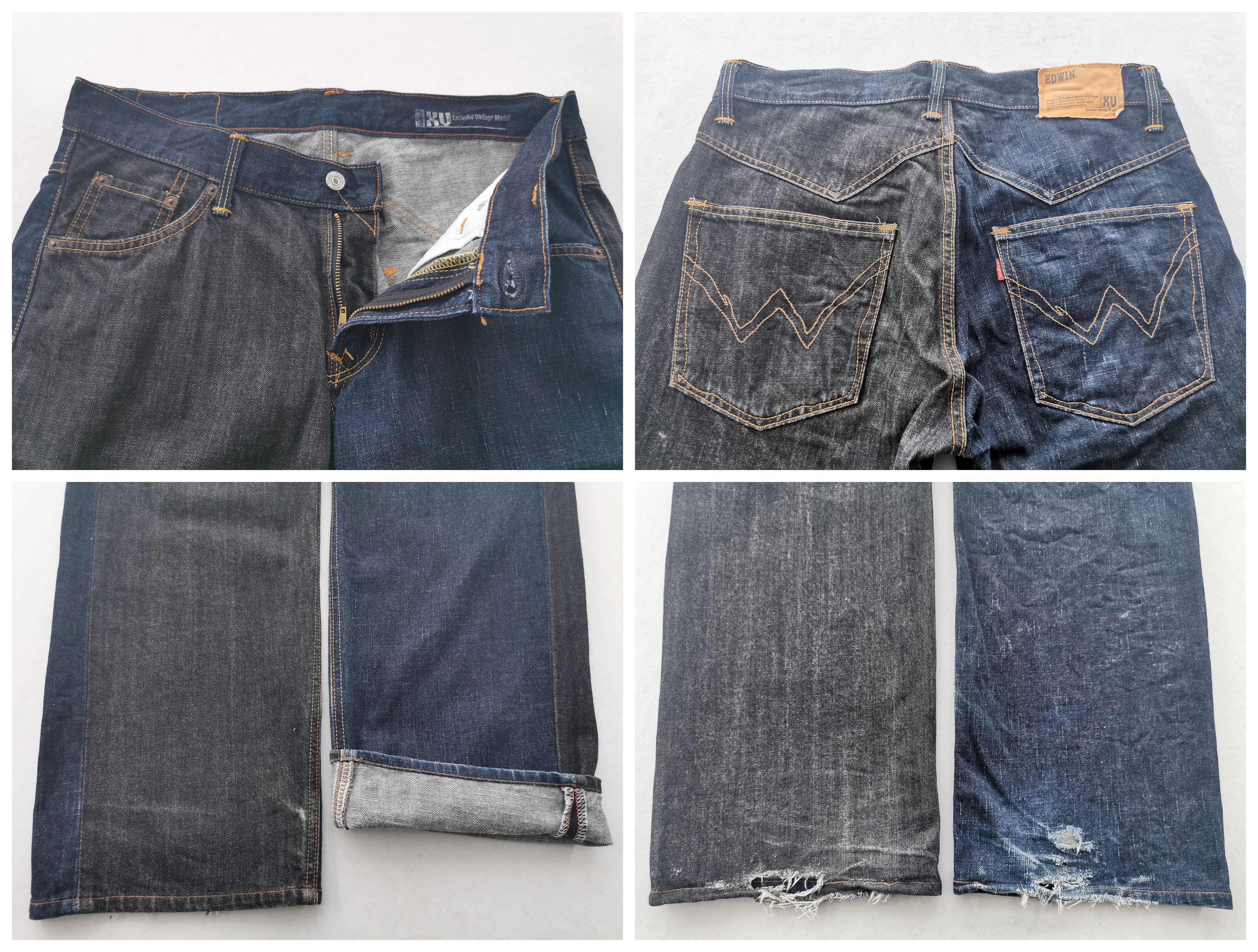 Vintage Edwin XV Patchwork Denim Made In Japan Size 36/33x36