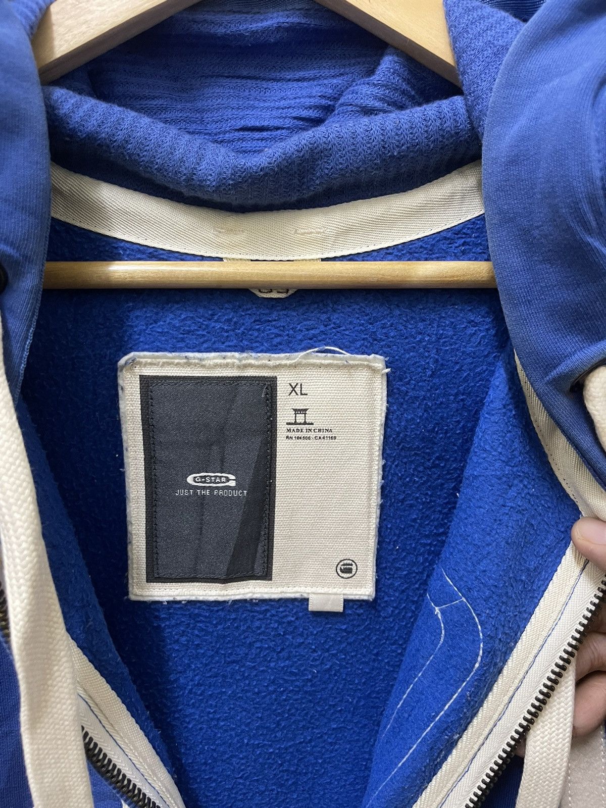 G-Star × Japanese Brand G star Raw 3301 Embroireded Full Zipper Hoodie Blue Size US XL / EU 56 / 4 - 5 Thumbnail