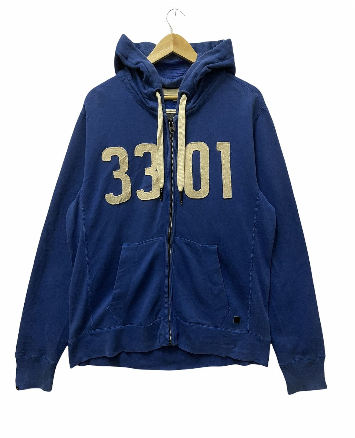 G-Star × Japanese Brand G star Raw 3301 Embroireded Full Zipper Hoodie Blue Size US XL / EU 56 / 4 - 1 Thumbnail