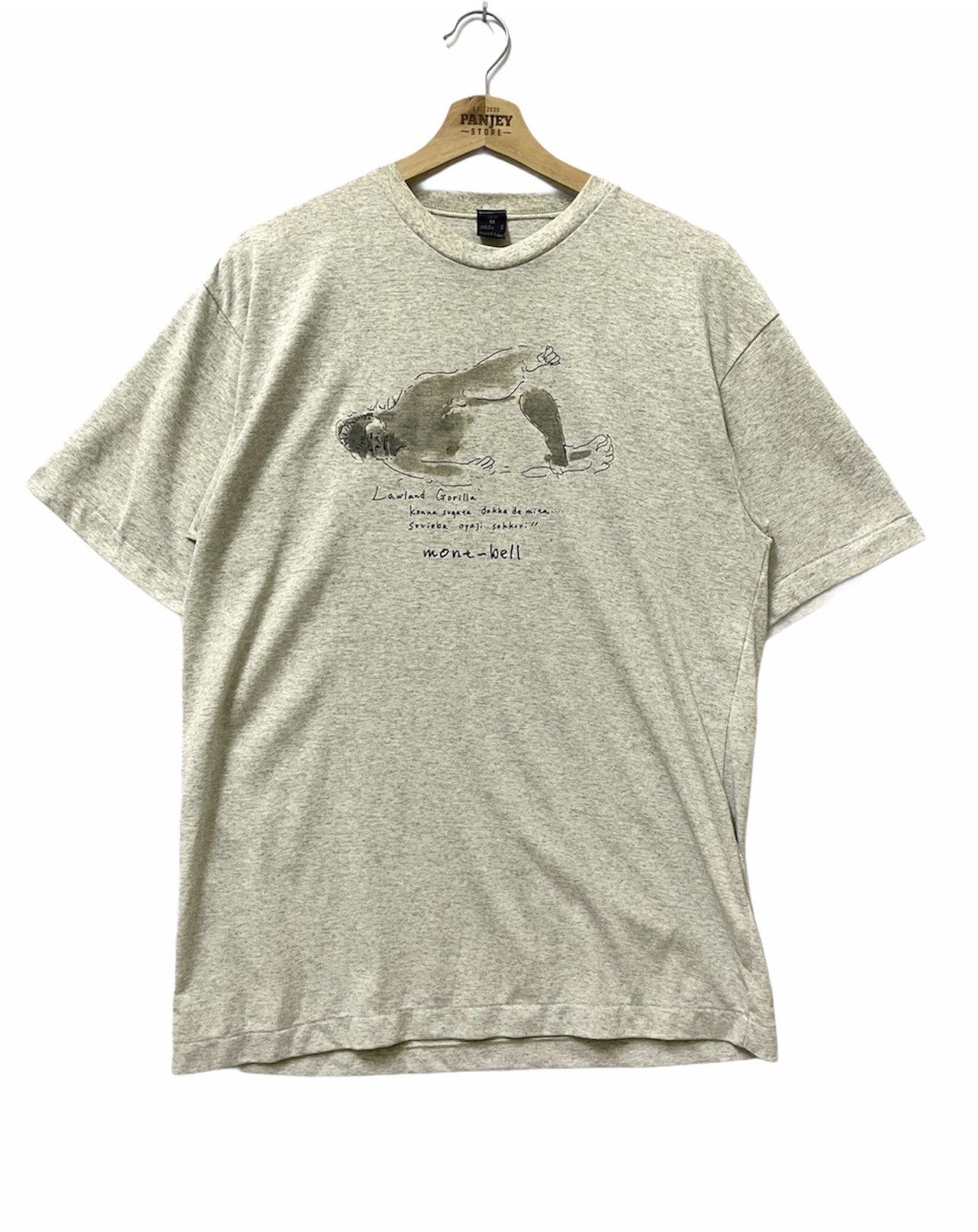 Japanese Brand Vintage Montbell Lawland Gorilla T-shirt Grey Medium Size US M / EU 48-50 / 2 - 1 Thumbnail