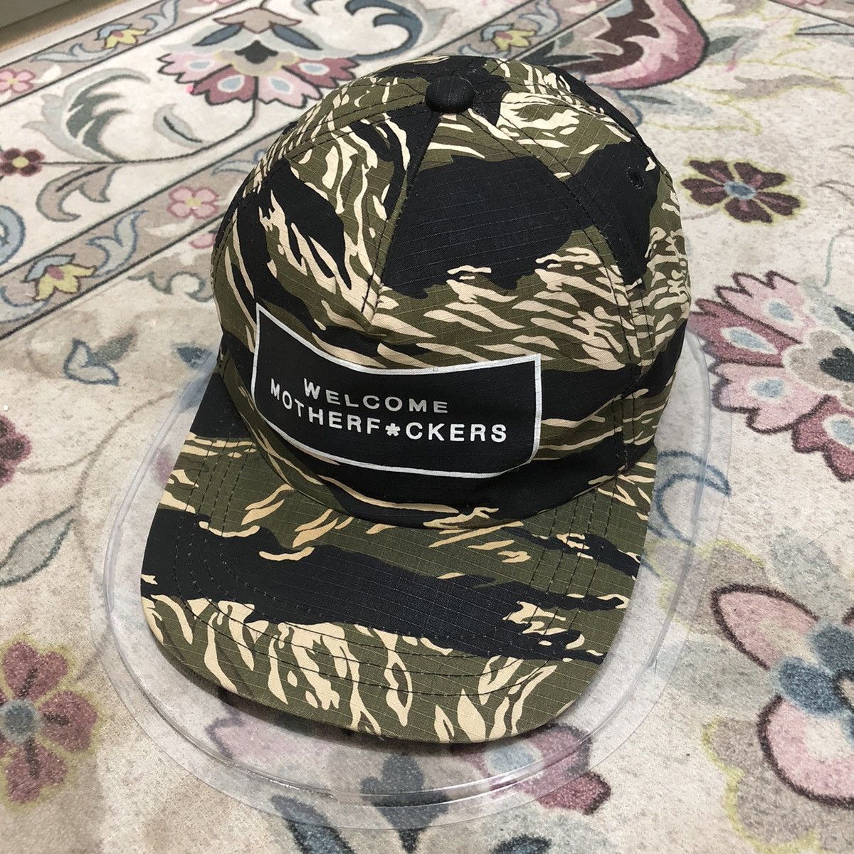 VAGX MAD HATTER Welcome Motherf*ckers Tiger Camo Stripe Cap
