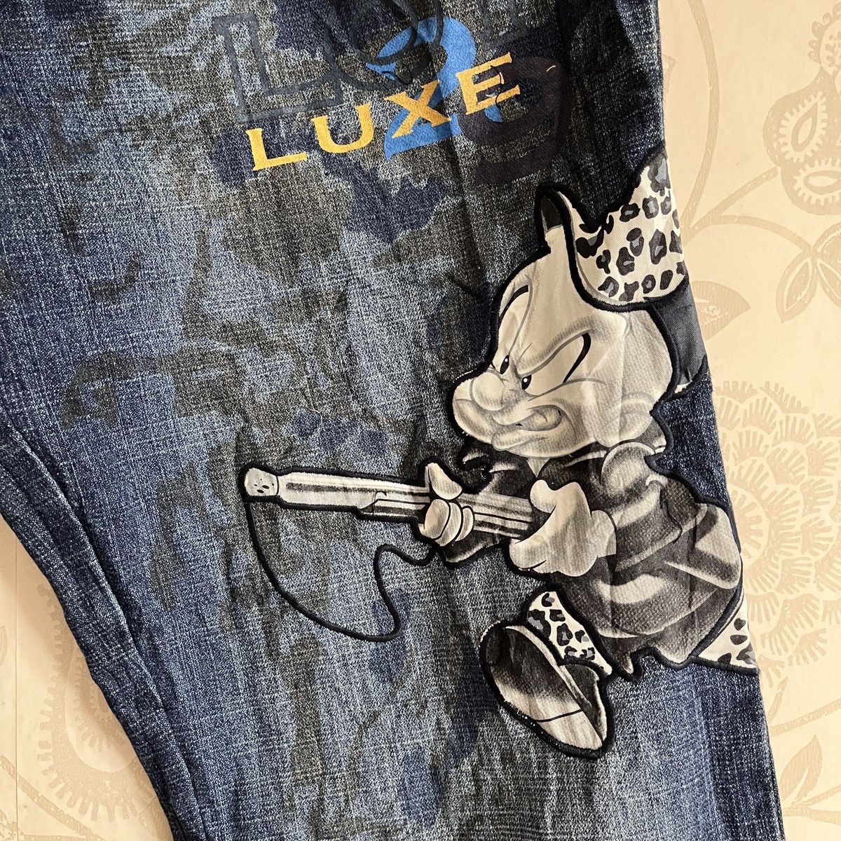 Cartoon Network × Luxe Rare Looney Tunes X Luxe Denim Jeans Baggy Cut Size US 37 - 10 Thumbnail