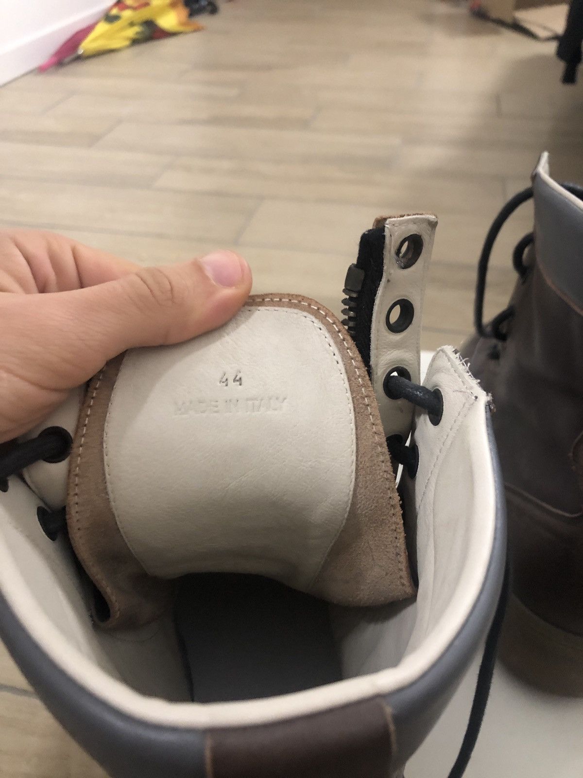 Maison Margiela Maison Margiela brown leather combat boot with front zip Size US 11 / EU 44 - 5 Thumbnail