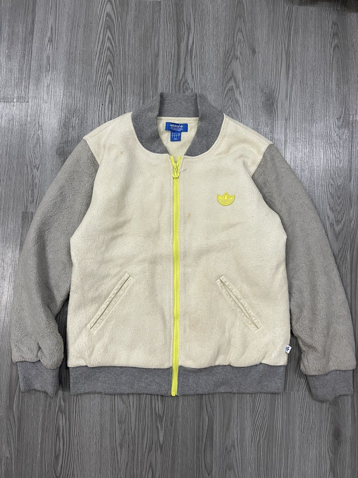 Adidas Original Back Hit Big Logo Fleece bomber jacket