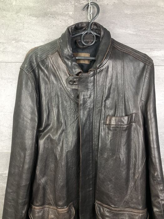 Reiss Vintage 90s Avant Garde Reiss Leather Jacket size M | Grailed