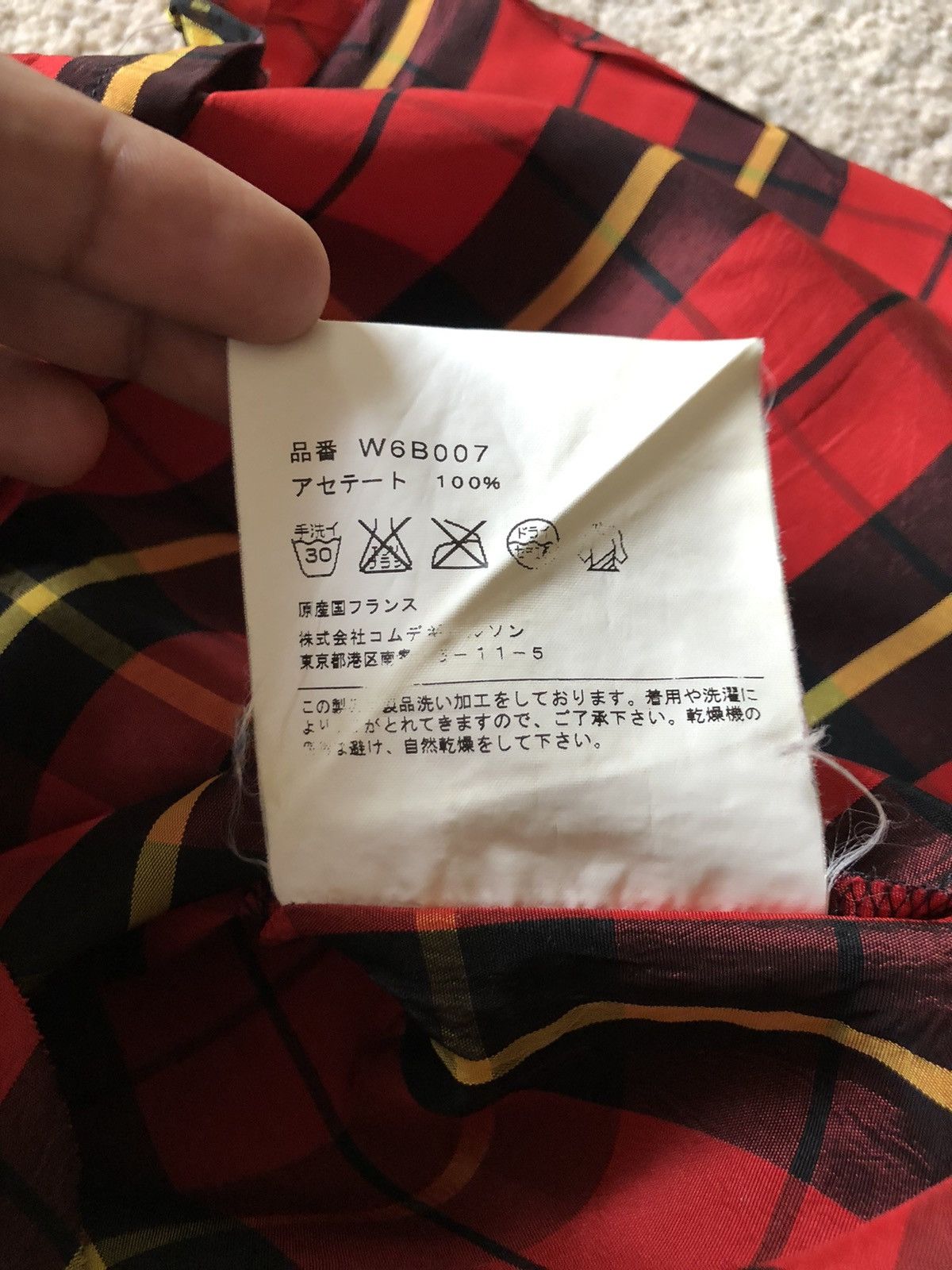 Comme des Garcons 2000s Comme des Garcons Red Tartan Acetate Shirt Size US S / EU 44-46 / 1 - 8 Thumbnail