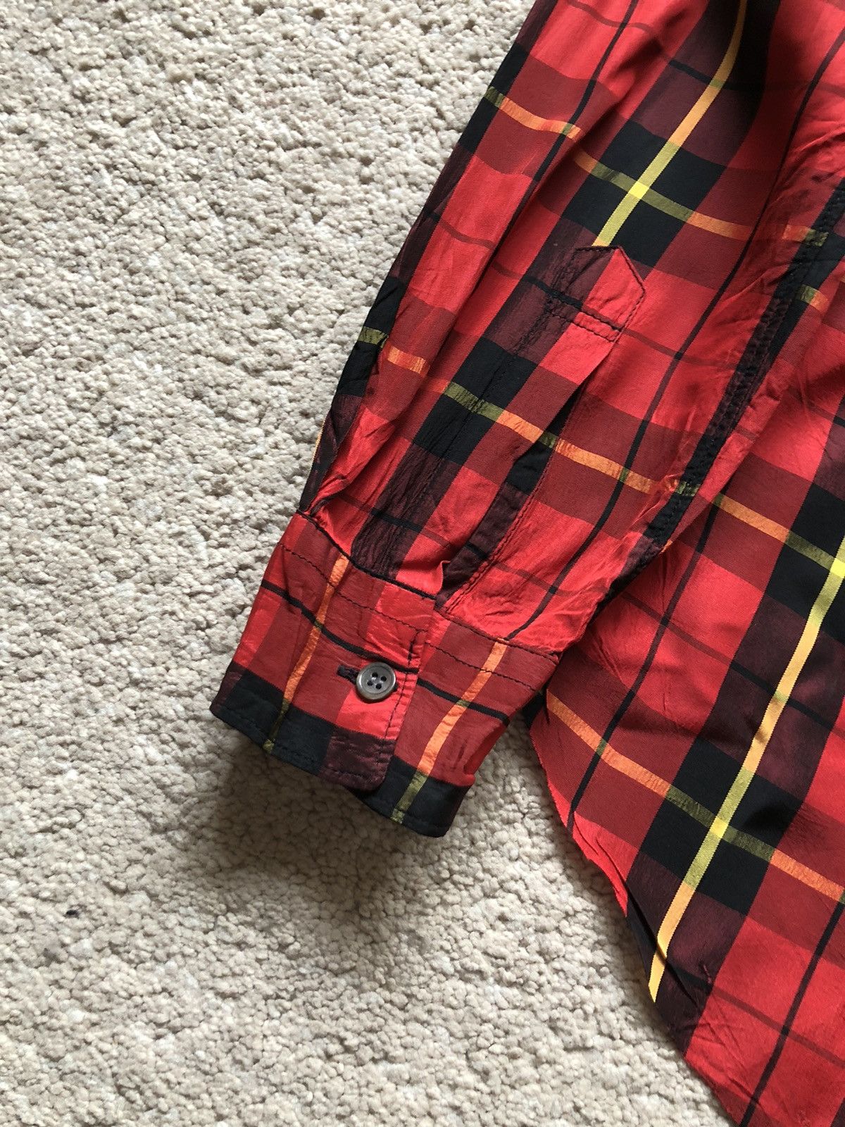 Comme des Garcons 2000s Comme des Garcons Red Tartan Acetate Shirt Size US S / EU 44-46 / 1 - 5 Thumbnail