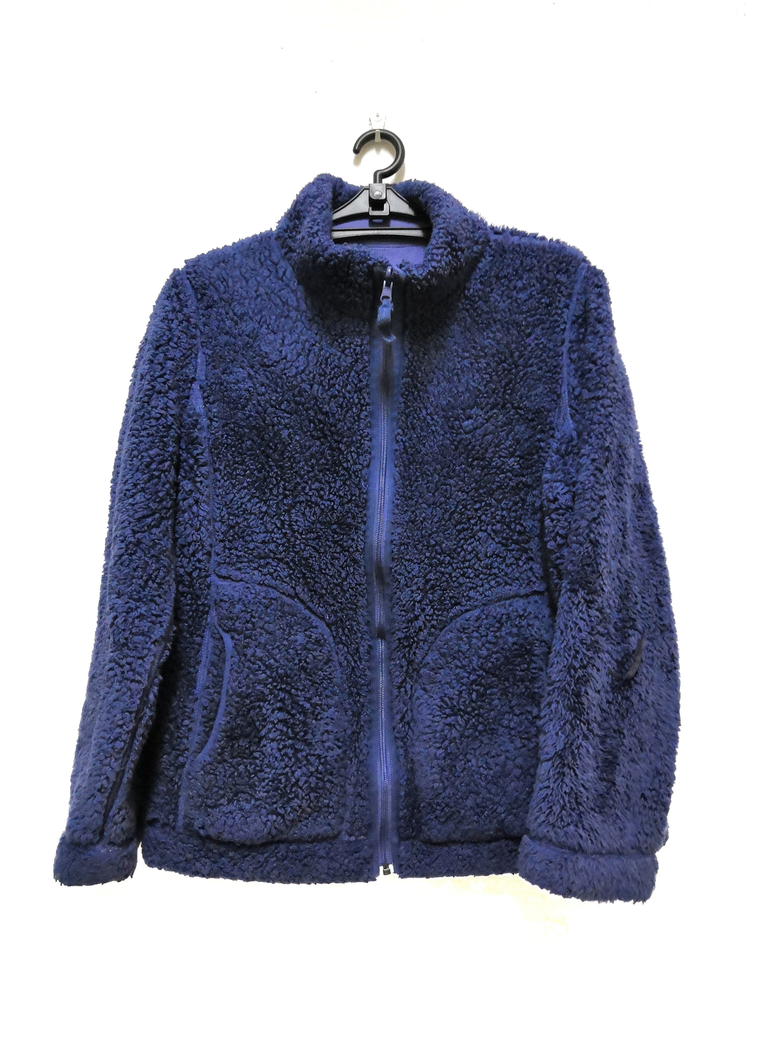 image of Uniqlo Purple Fleece Rivesble Zipper Jacket, Men's (Size Medium)