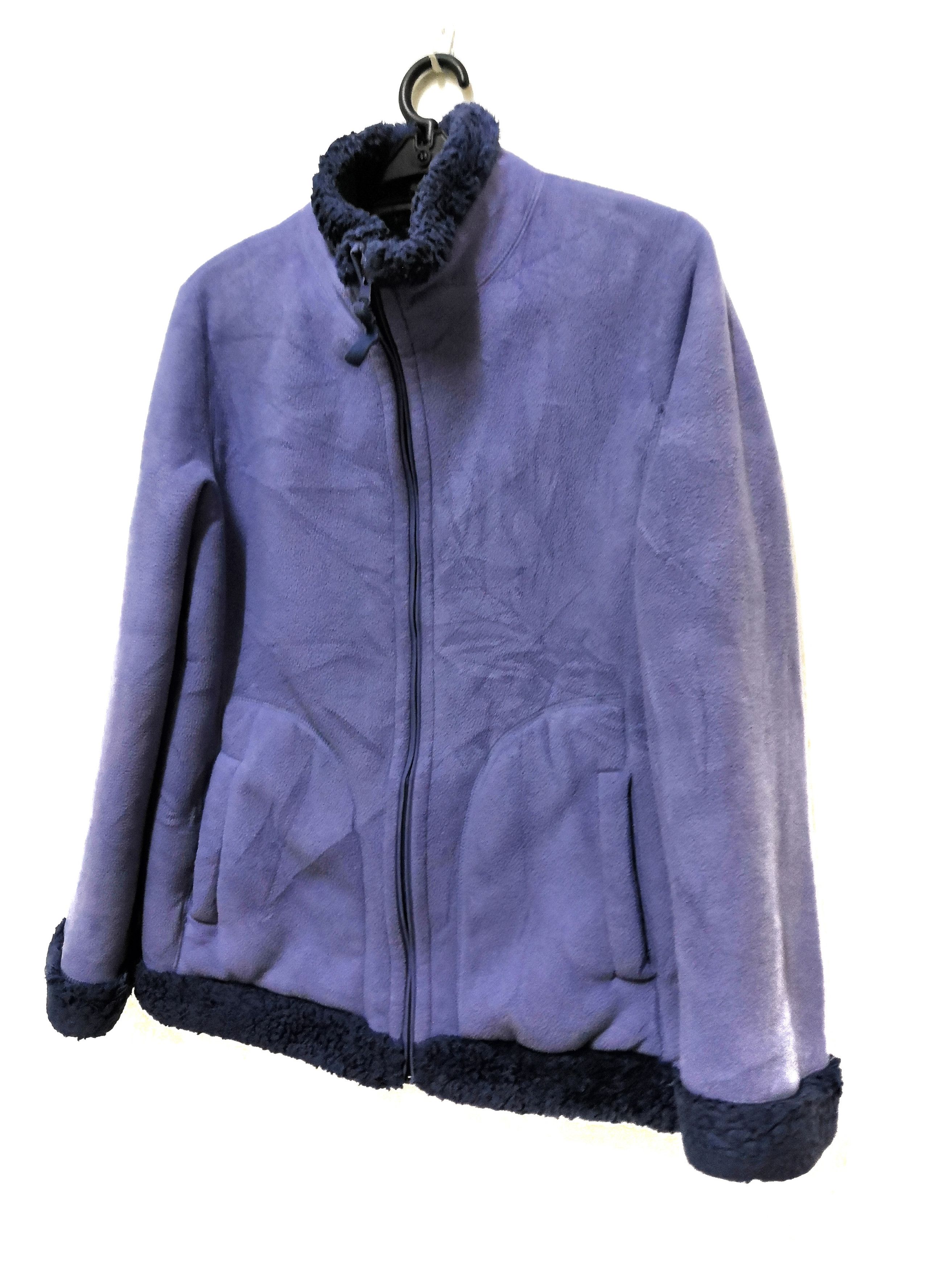 Japanese Brand Uniqlo Purple Fleece Rivesble Zipper Jacket Size US M / EU 48-50 / 2 - 9 Thumbnail