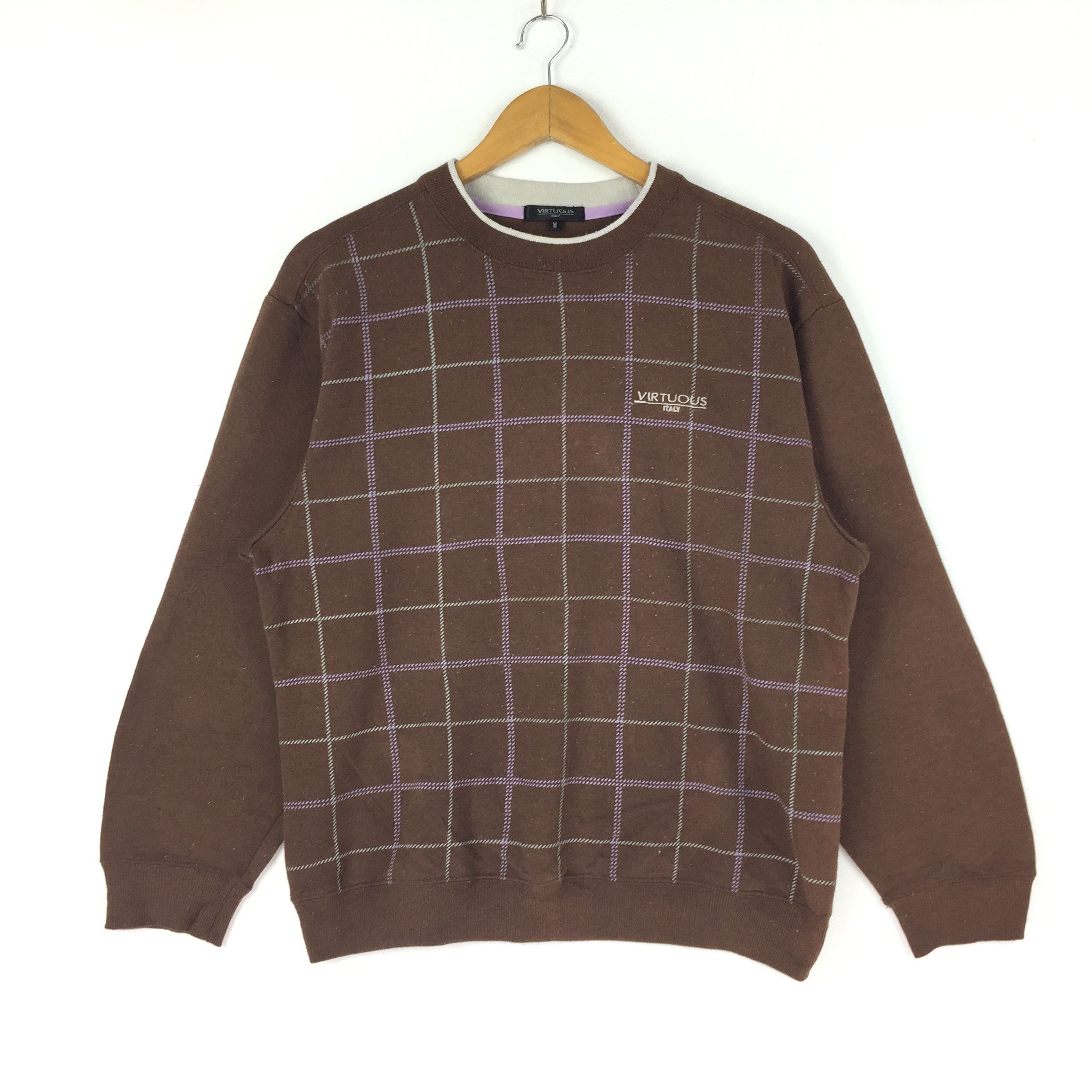 Designer Vintage VIRTUOUS ITALY/ Paris Stripes Sweatshirt Size US M / EU 48-50 / 2 - 1 Thumbnail
